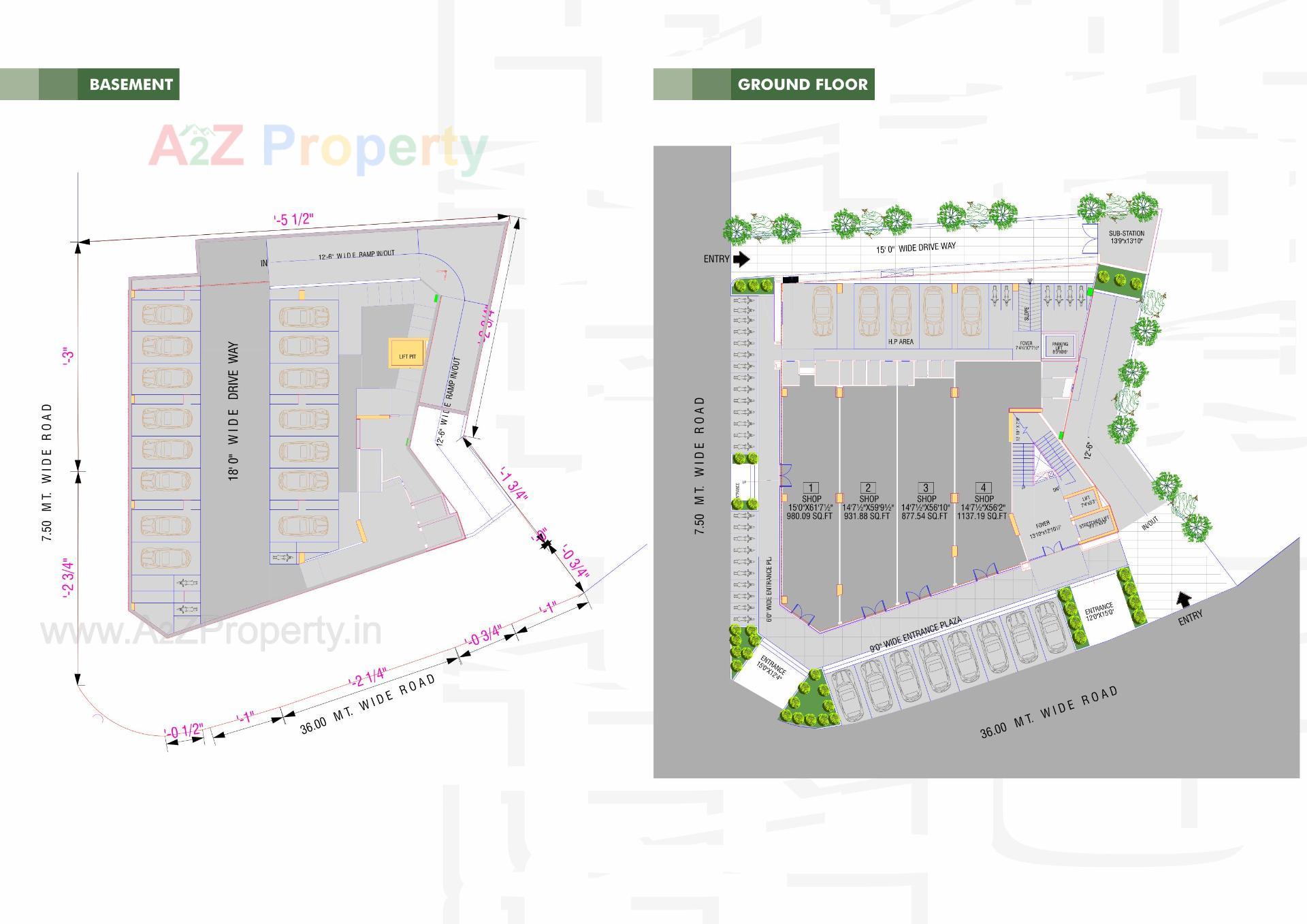 Layout of real estate project Serenity Square located at Navrangpura, Ahmedabad, Gujarat