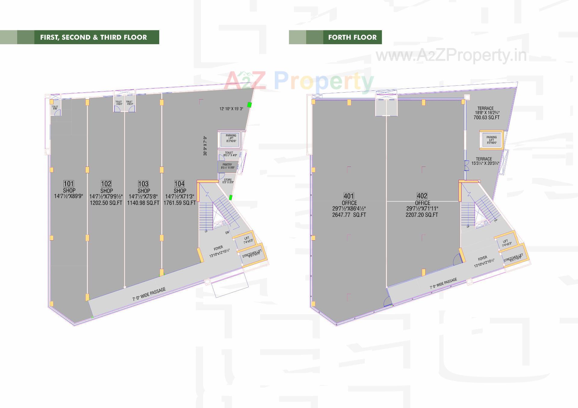 Layout of real estate project Serenity Square located at Navrangpura, Ahmedabad, Gujarat