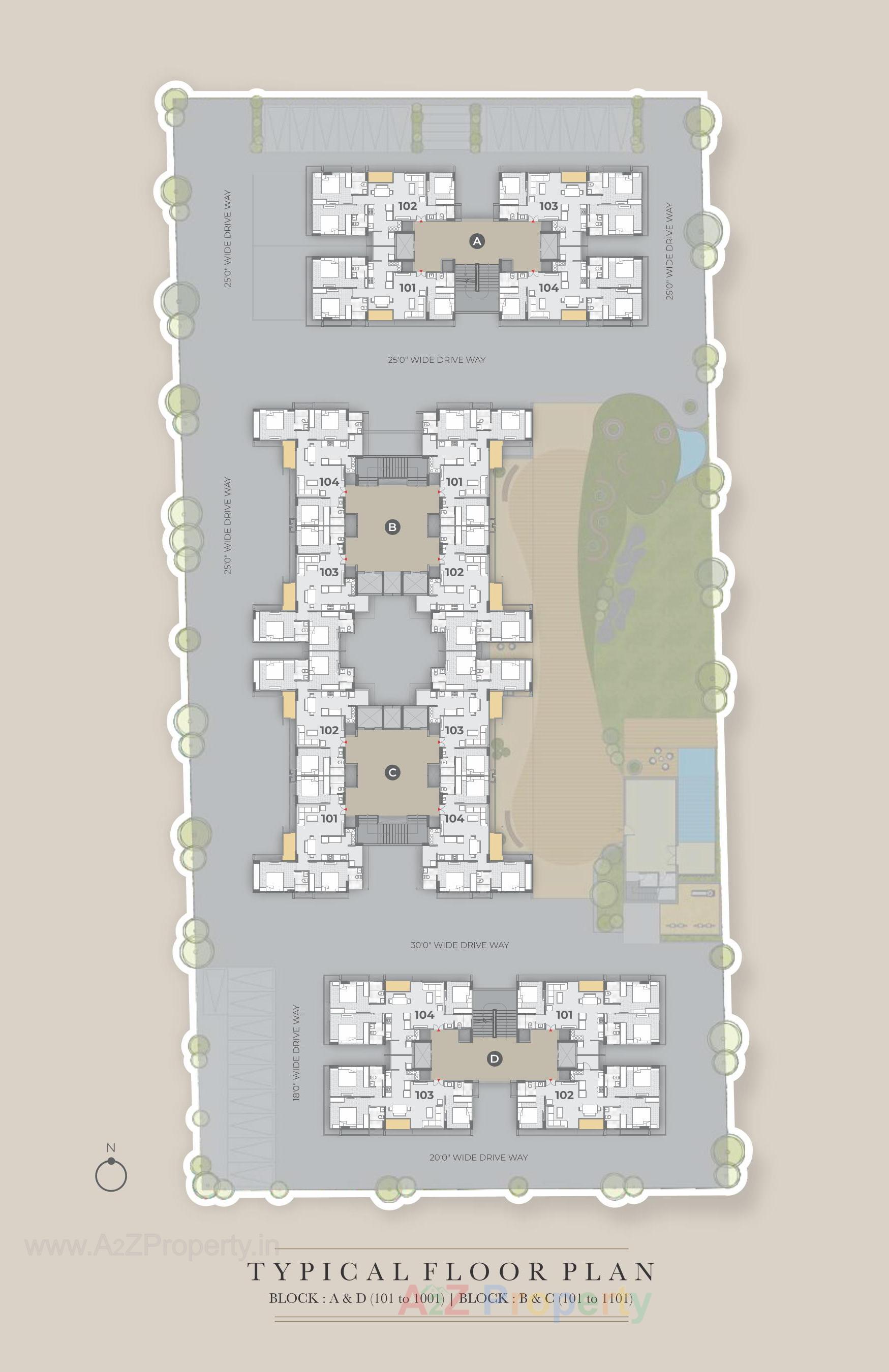 Layout of real estate project Setu Solitaire located at Chandkheda, Ahmedabad, Gujarat