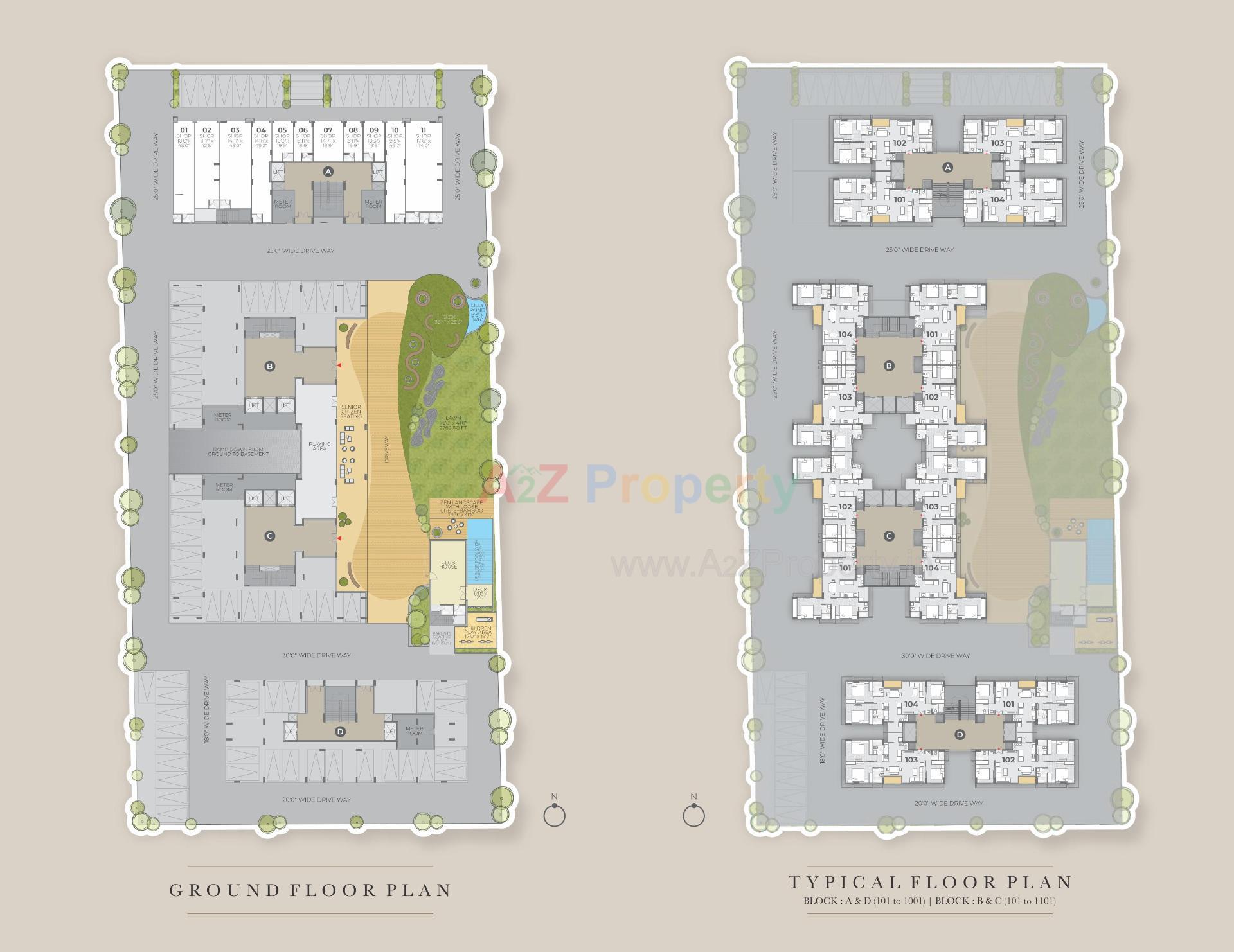 Layout of real estate project Setu Solitaire located at Chandkheda, Ahmedabad, Gujarat