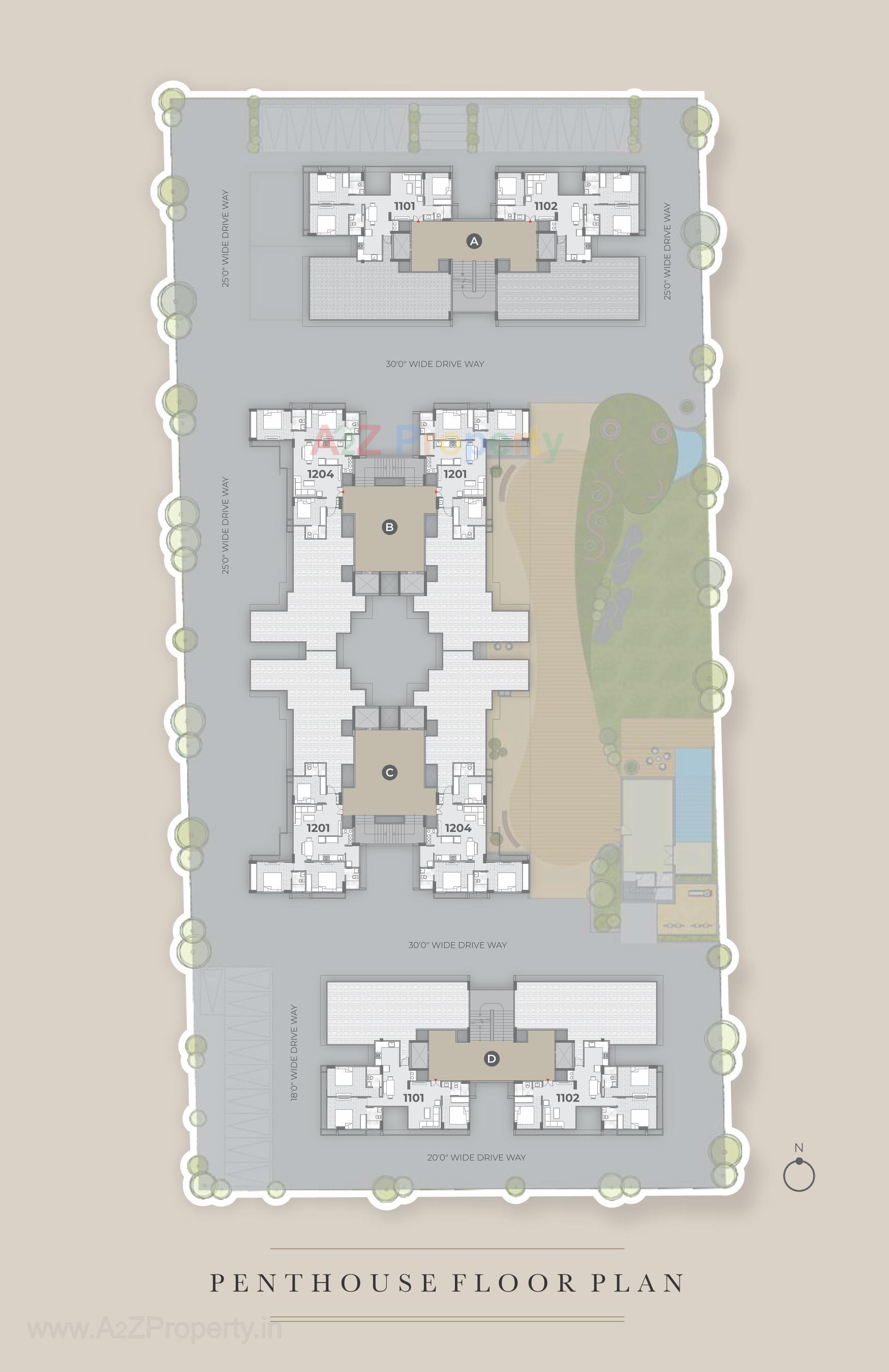 Layout of real estate project Setu Solitaire located at Chandkheda, Ahmedabad, Gujarat