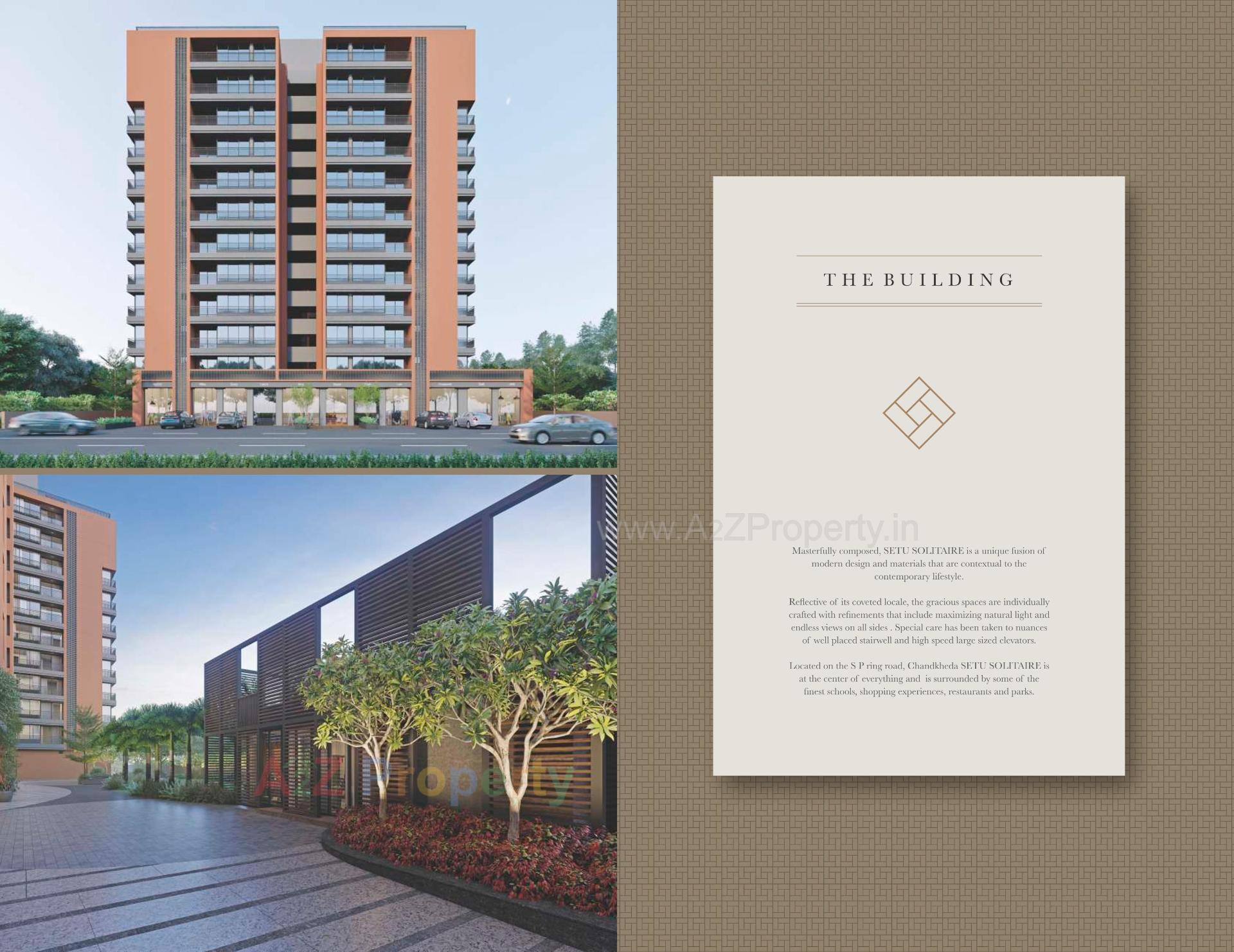 3D Elevation of real estate project Setu Solitaire located at Chandkheda, Ahmedabad, Gujarat