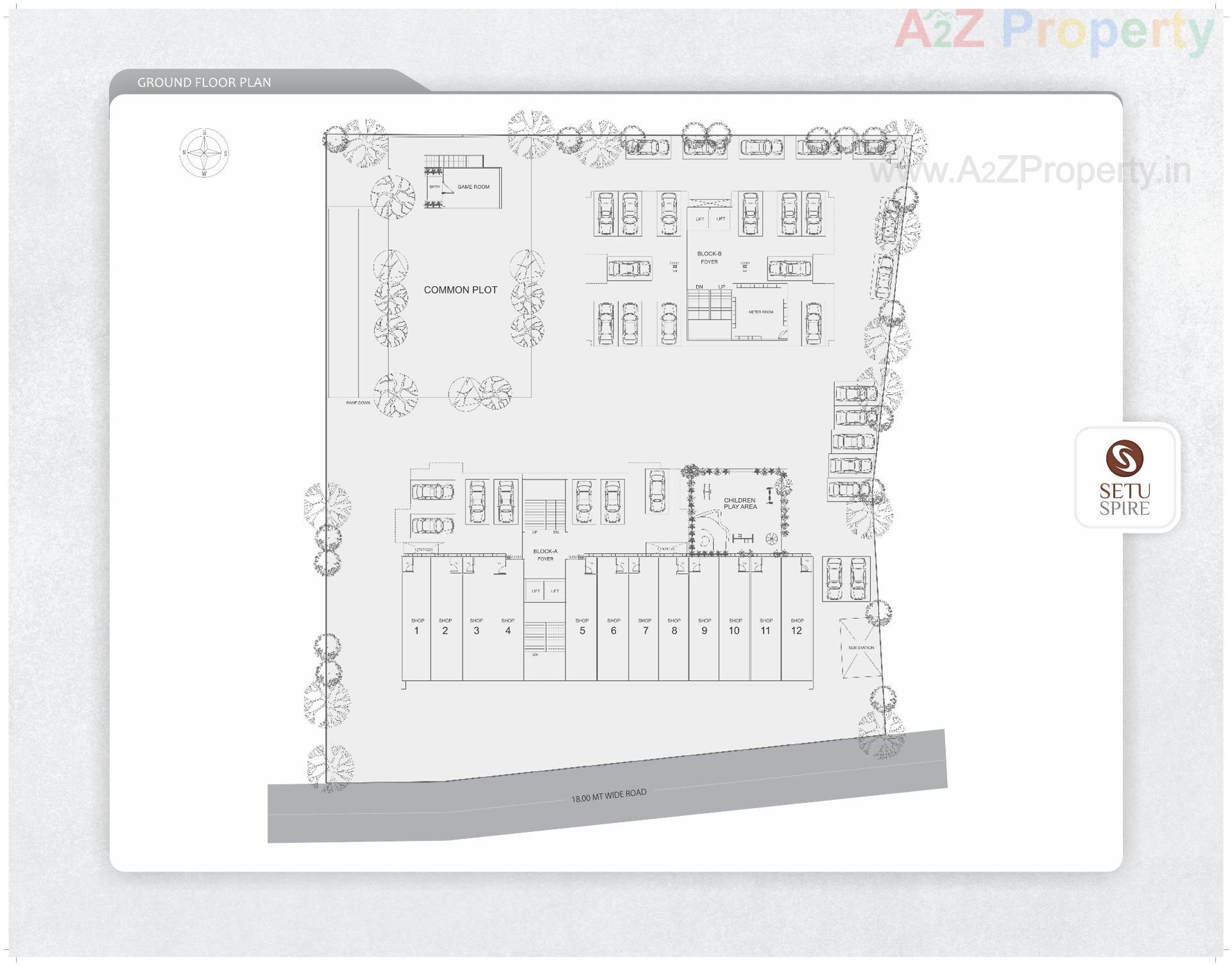 Layout of real estate project Setu Spire located at Vadaj, Ahmedabad, Gujarat