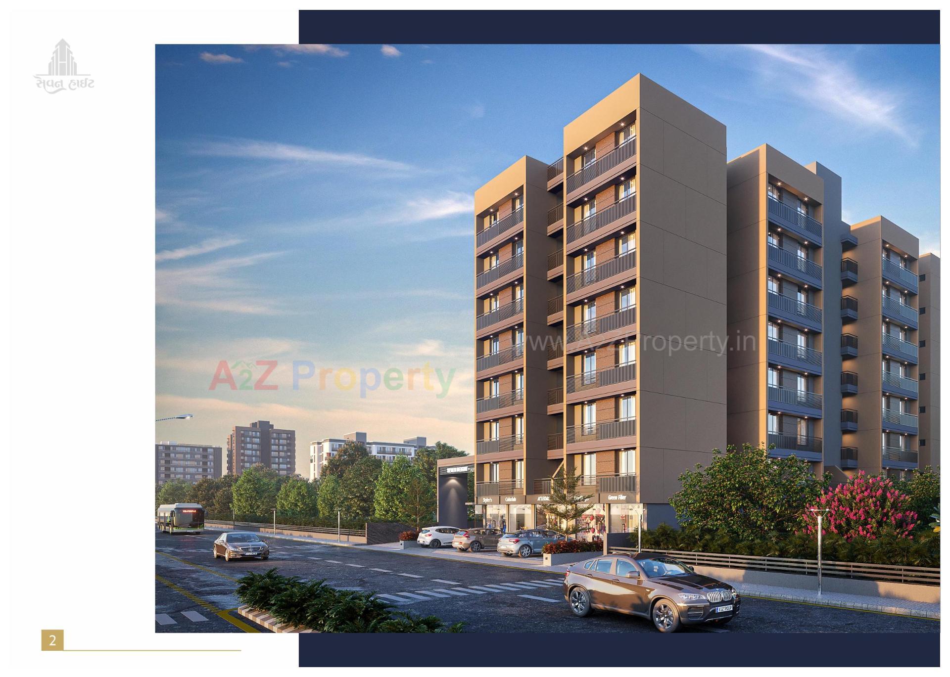 3D Elevation of real estate project Seven Height located at Singarva, Ahmedabad, Gujarat