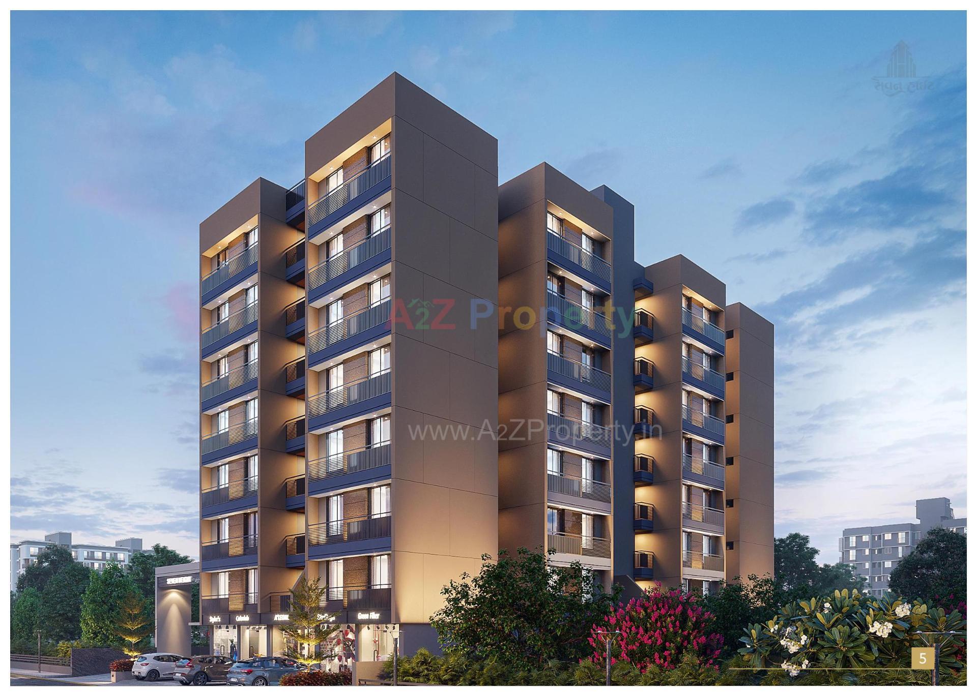 3D Elevation of real estate project Seven Height located at Singarva, Ahmedabad, Gujarat