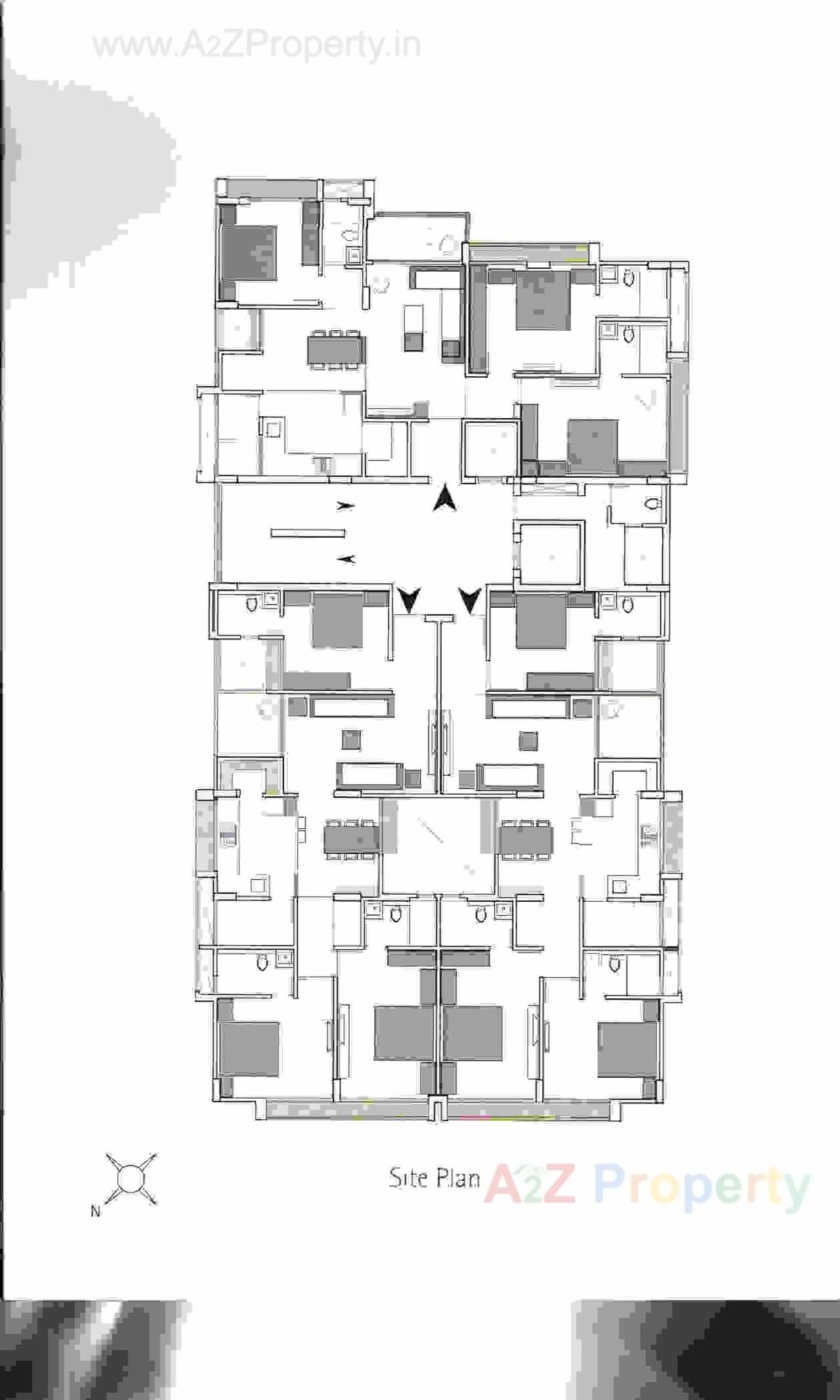 Layout of real estate project Seven Skies located at City, Ahmedabad, Gujarat