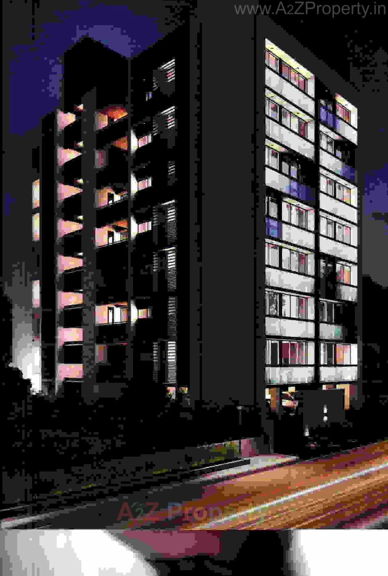 3D Elevation of real estate project Seven Skies located at City, Ahmedabad, Gujarat