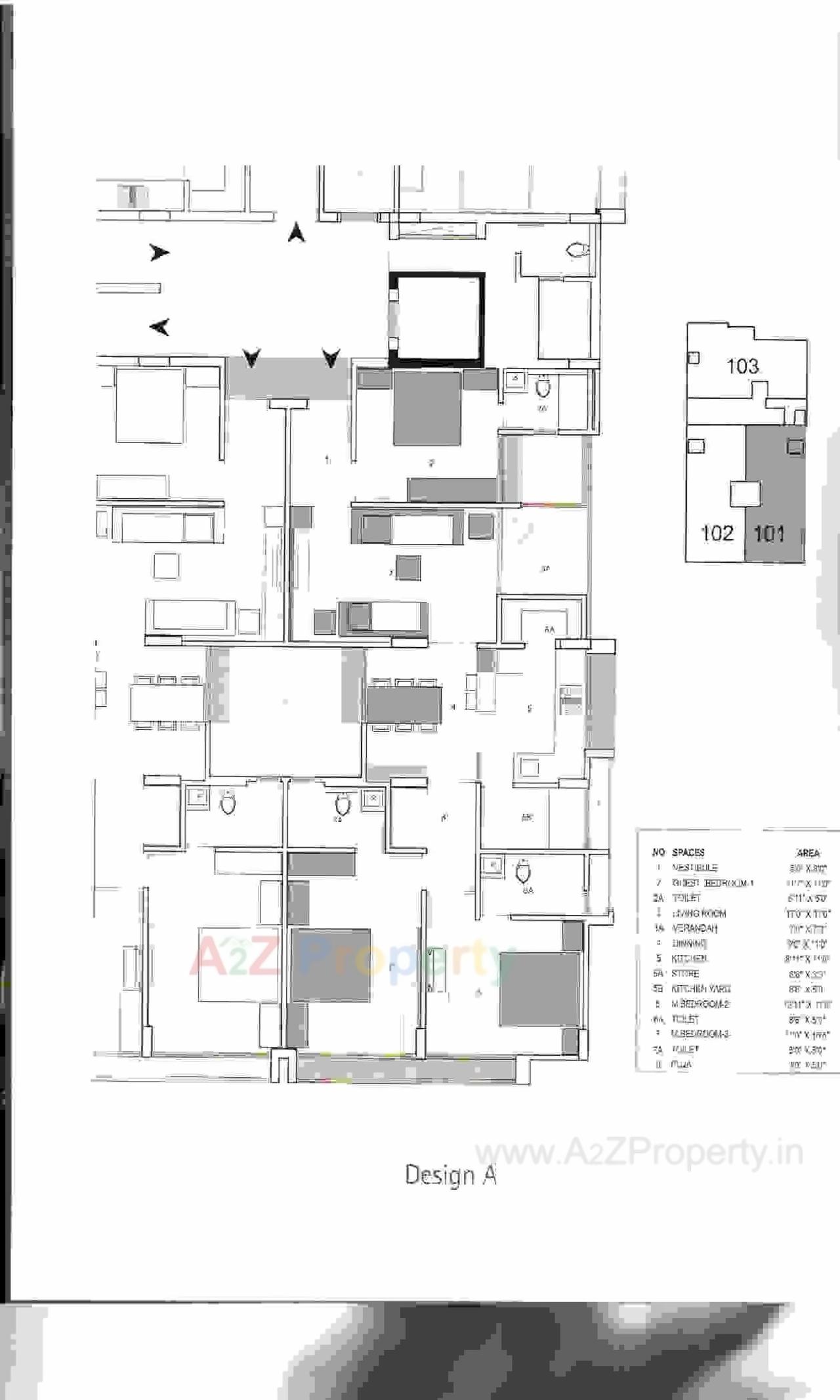 Layout of real estate project Seven Skies located at City, Ahmedabad, Gujarat