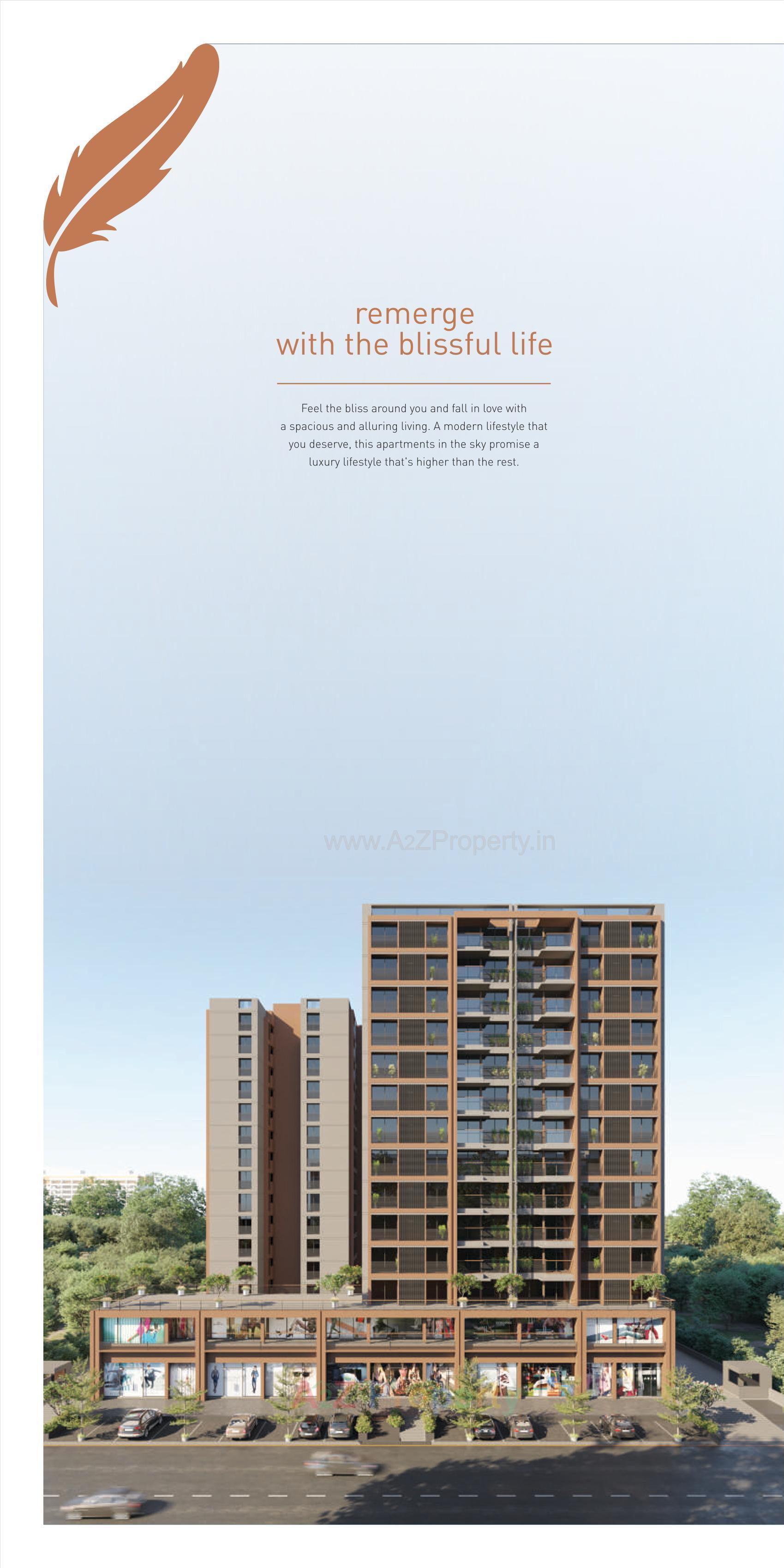 3D Elevation of real estate project Seventh Bliss located at Jagatpur, Ahmedabad, Gujarat