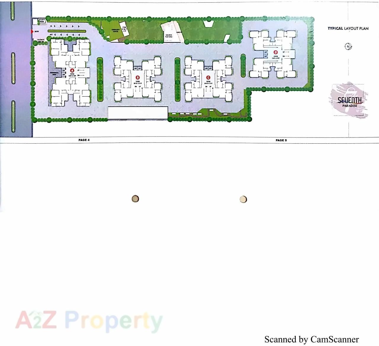 Layout of real estate project Seventh Paradise located at Gota, Ahmedabad, Gujarat
