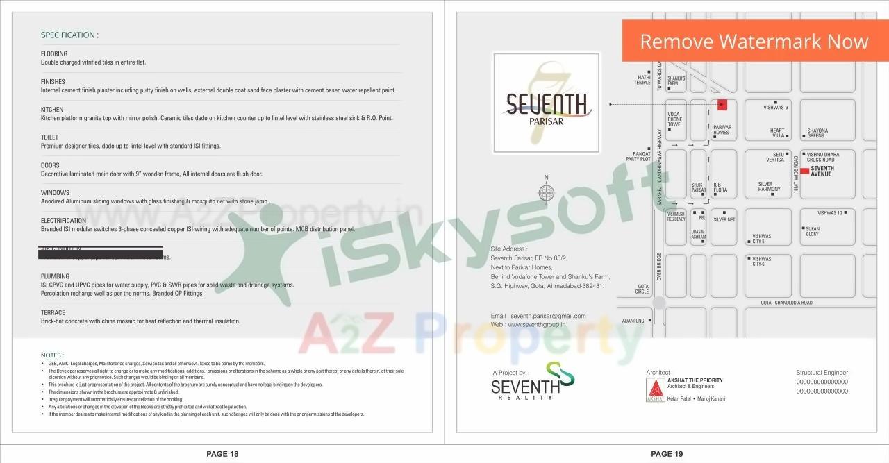  of real estate project Seventh Parisar located at Gota, Ahmedabad, Gujarat