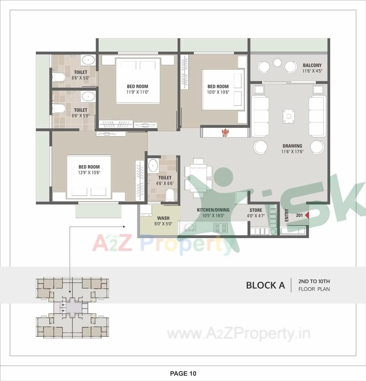 Layout of real estate project Seventh Parisar located at Gota, Ahmedabad, Gujarat