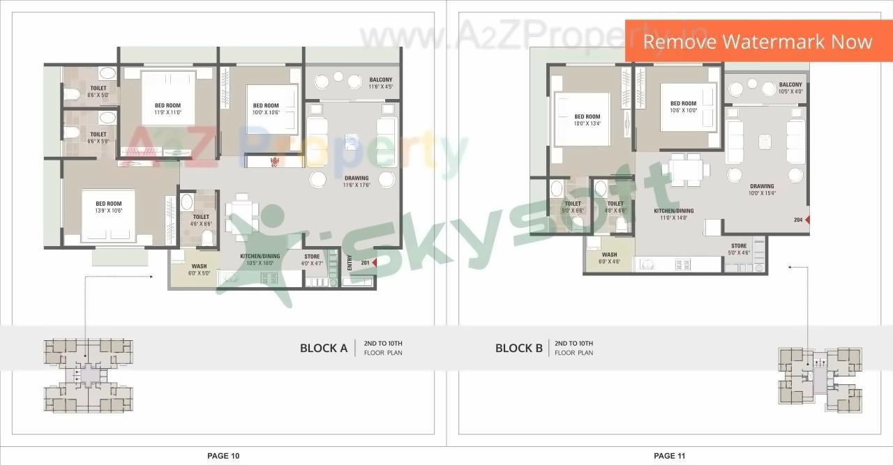 Layout of real estate project Seventh Parisar located at Gota, Ahmedabad, Gujarat