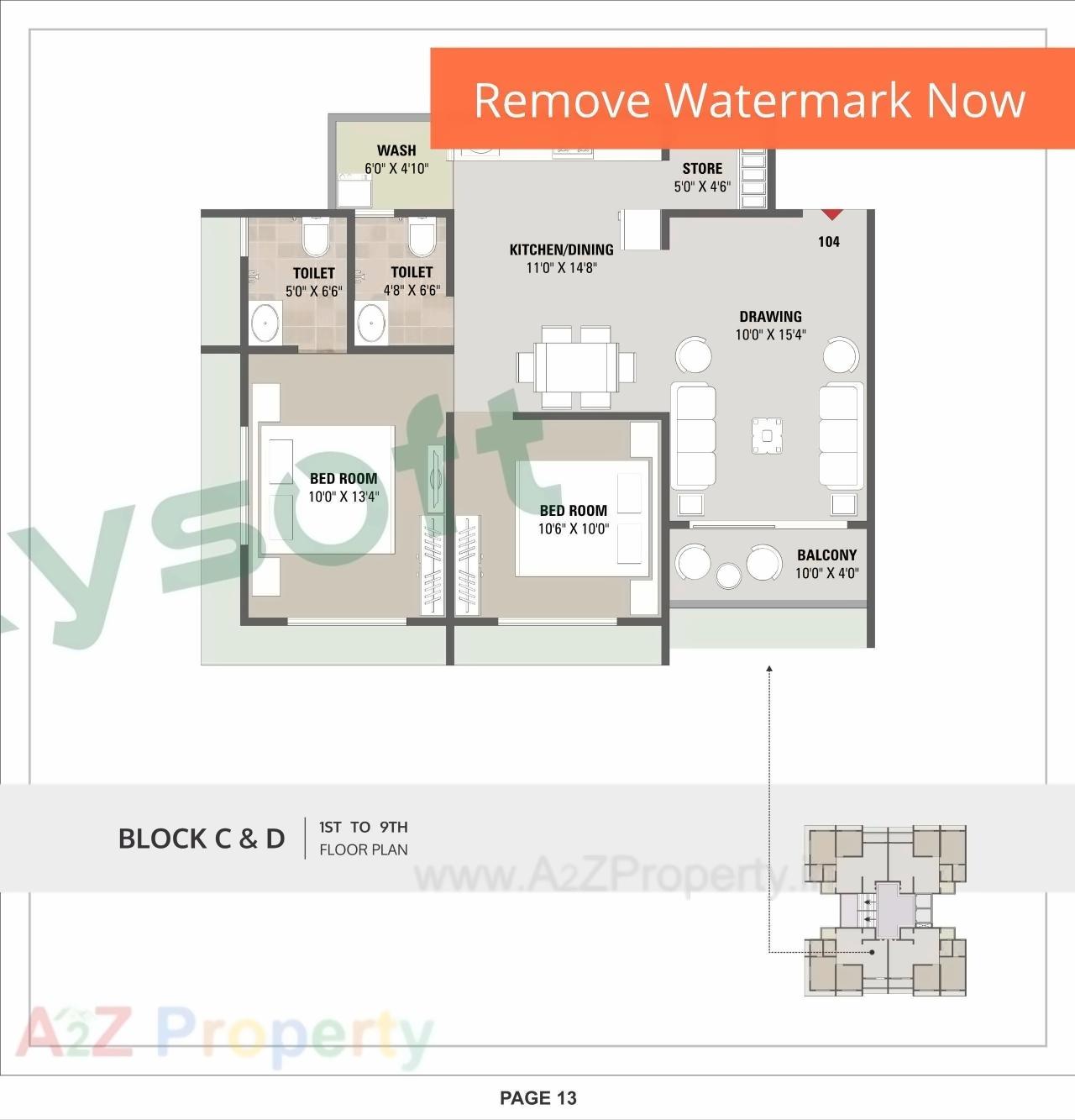 Layout of real estate project Seventh Parisar located at Gota, Ahmedabad, Gujarat