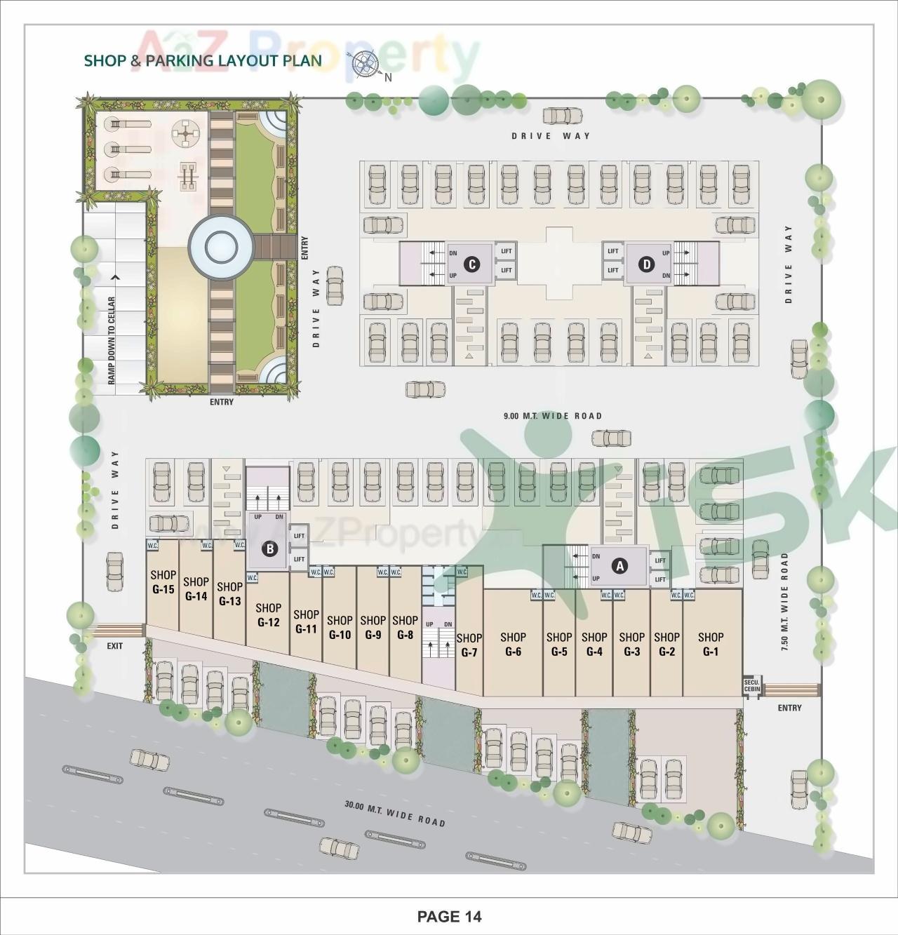 Layout of real estate project Seventh Parisar located at Gota, Ahmedabad, Gujarat