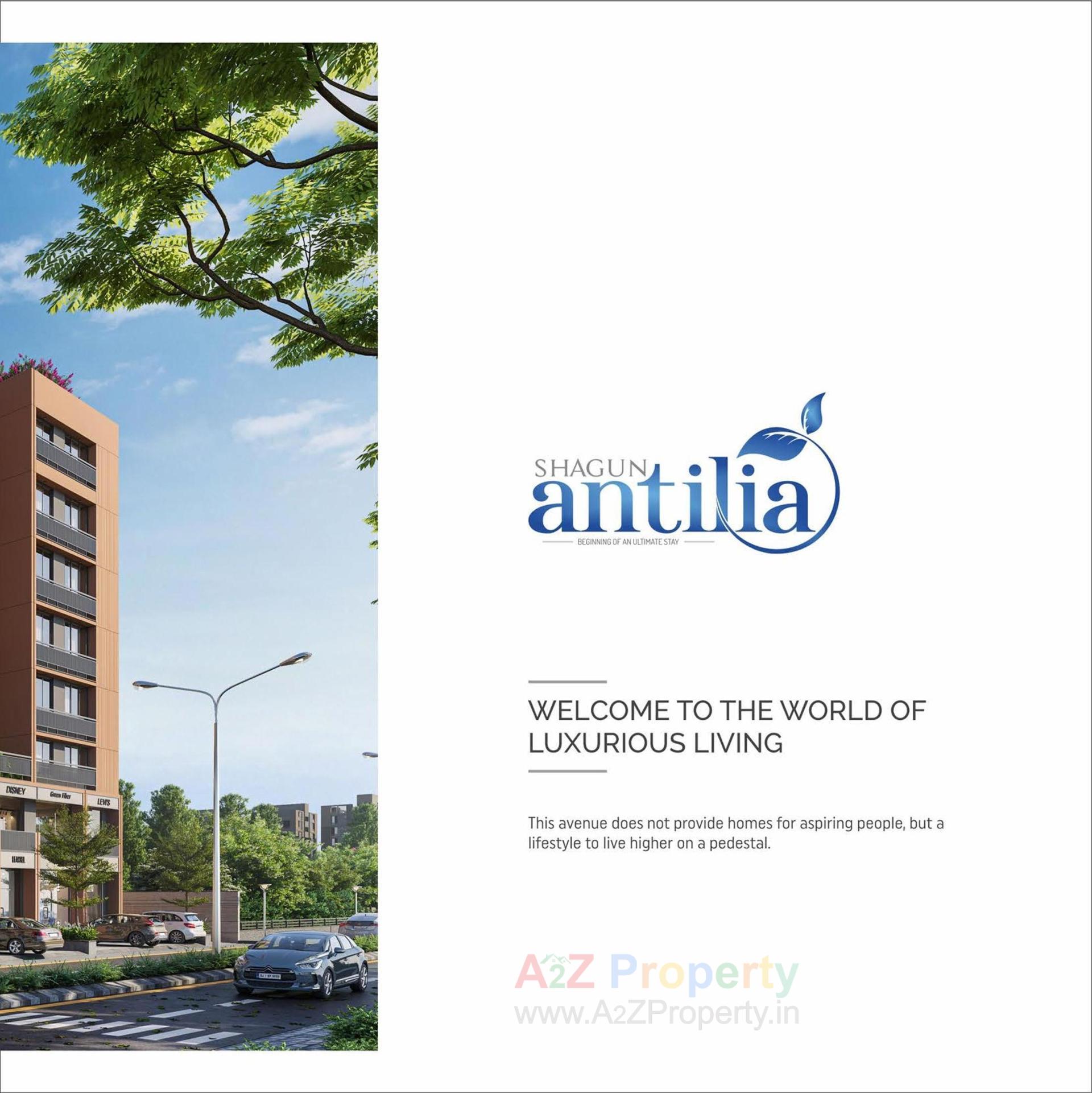 3D Elevation of real estate project Shagun Antilia located at Chandlodiya, Ahmedabad, Gujarat