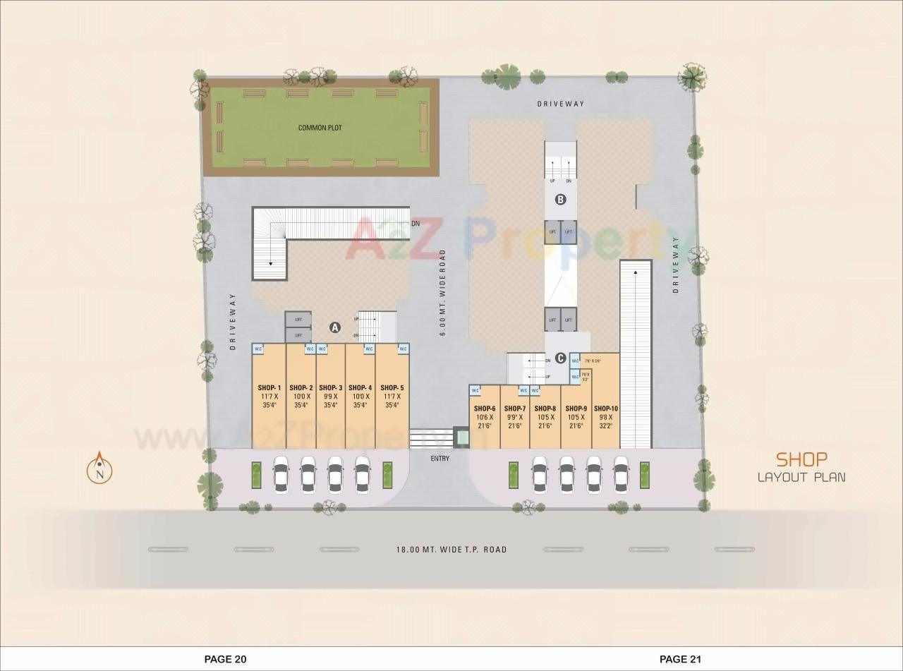 Layout of real estate project Shagun Heights located at Hanspura, Ahmedabad, Gujarat