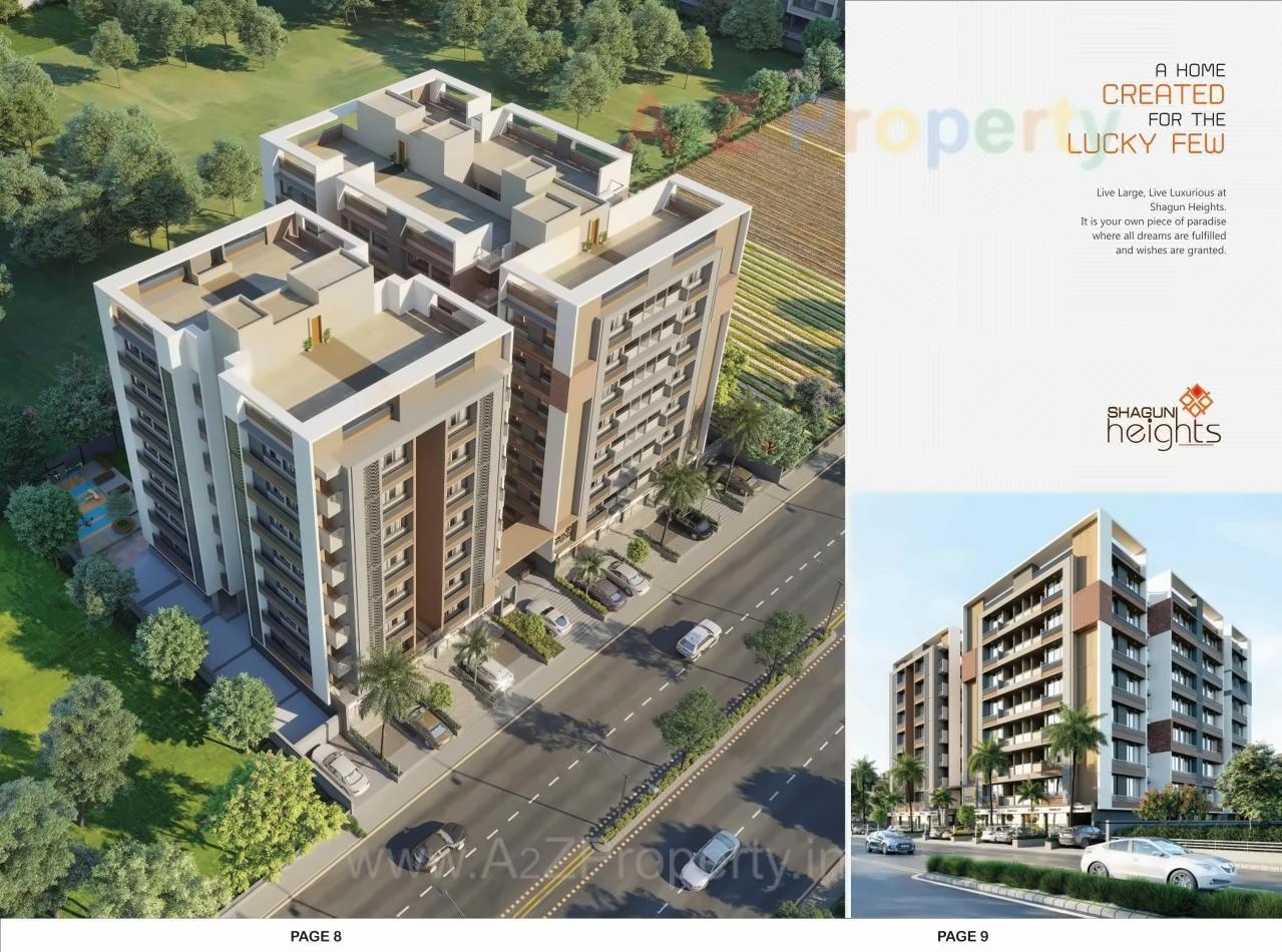 3D Elevation of real estate project Shagun Heights located at Hanspura, Ahmedabad, Gujarat