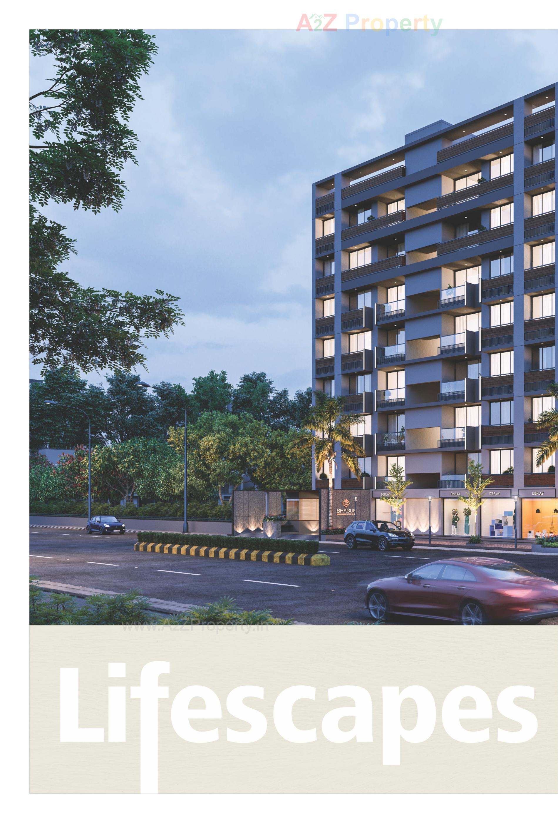 3D Elevation of real estate project Shagun Residency located at Nikol, Ahmedabad, Gujarat