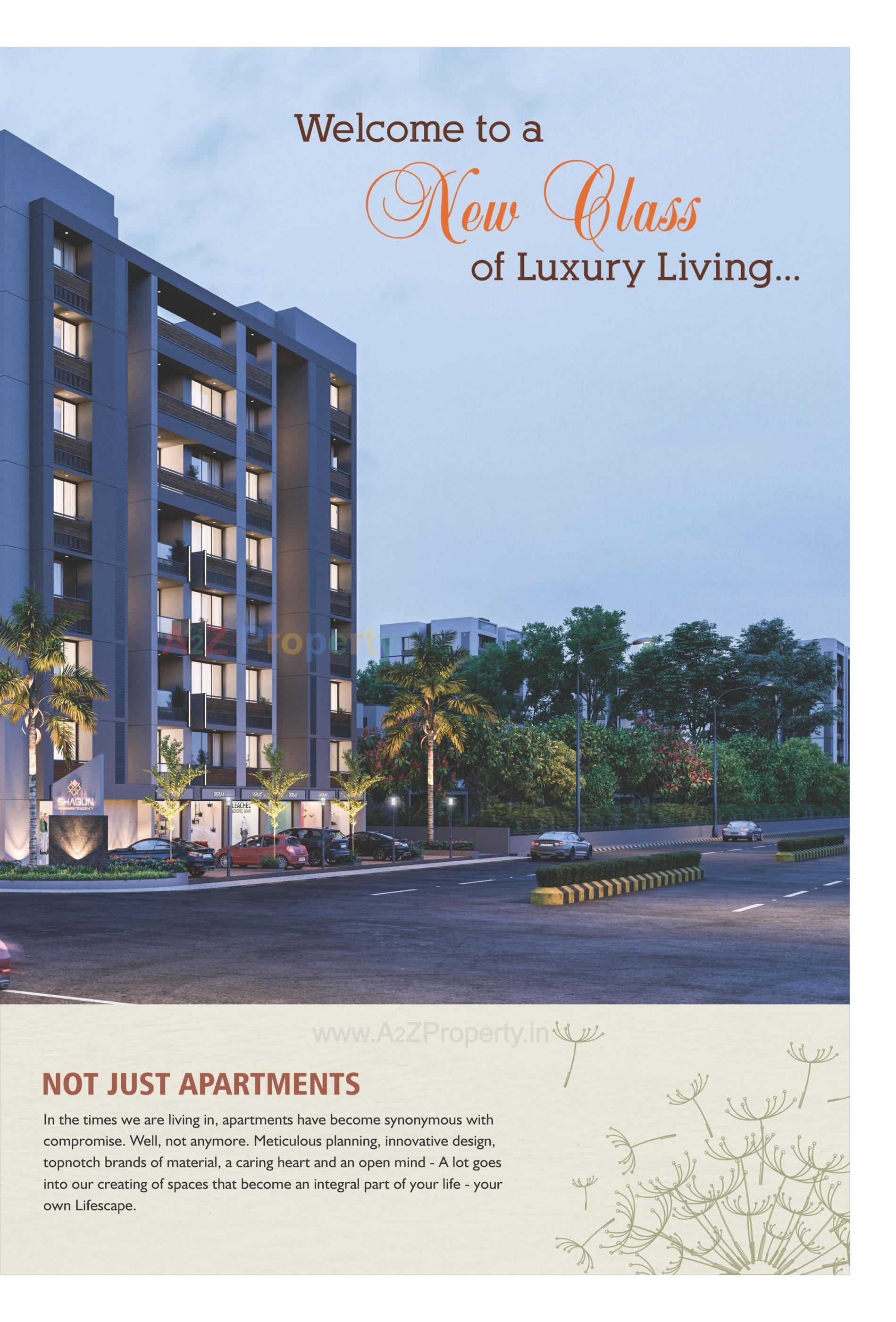 3D Elevation of real estate project Shagun Residency located at Nikol, Ahmedabad, Gujarat