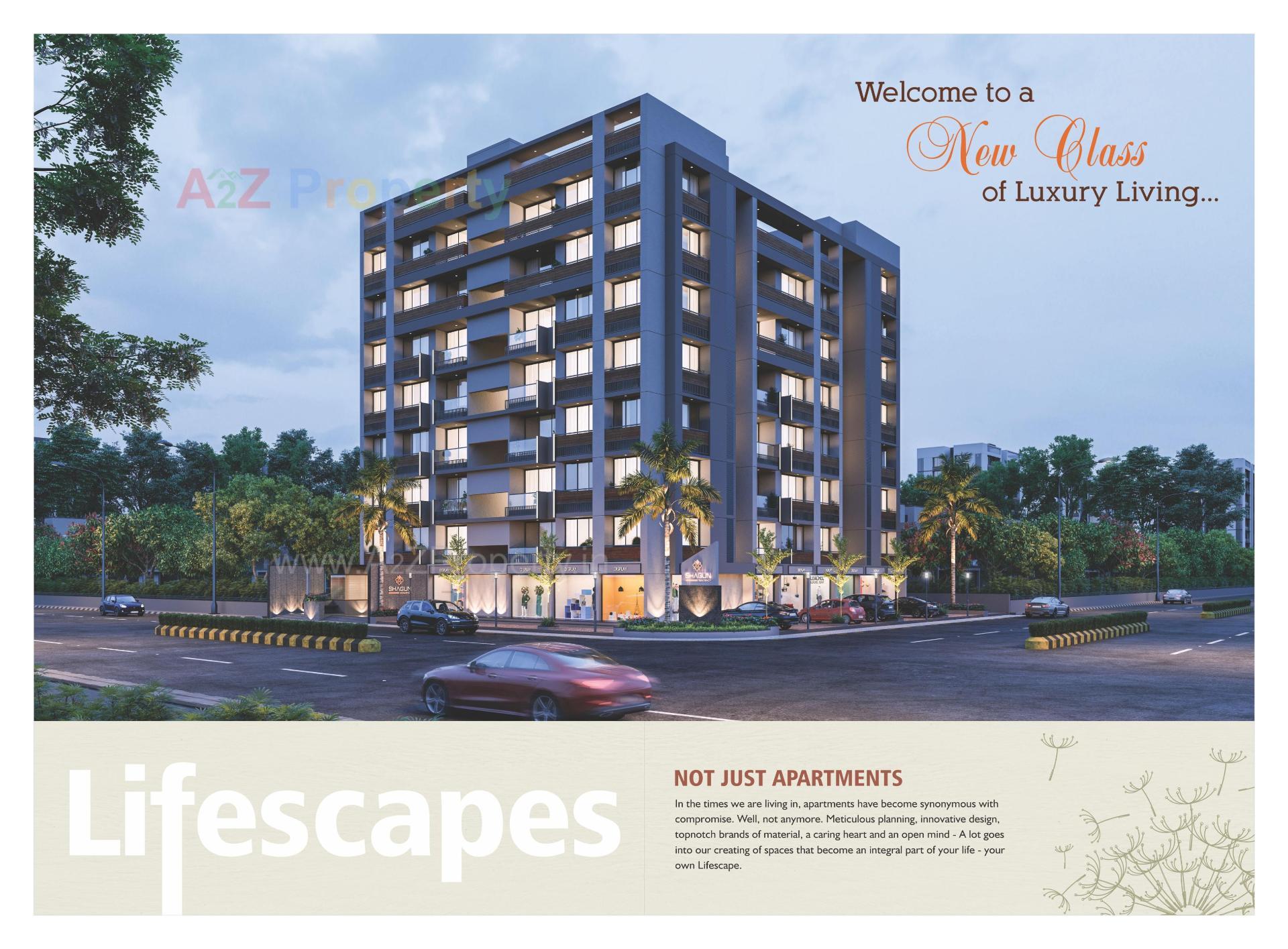 3D Elevation of real estate project Shagun Residency located at Nikol, Ahmedabad, Gujarat