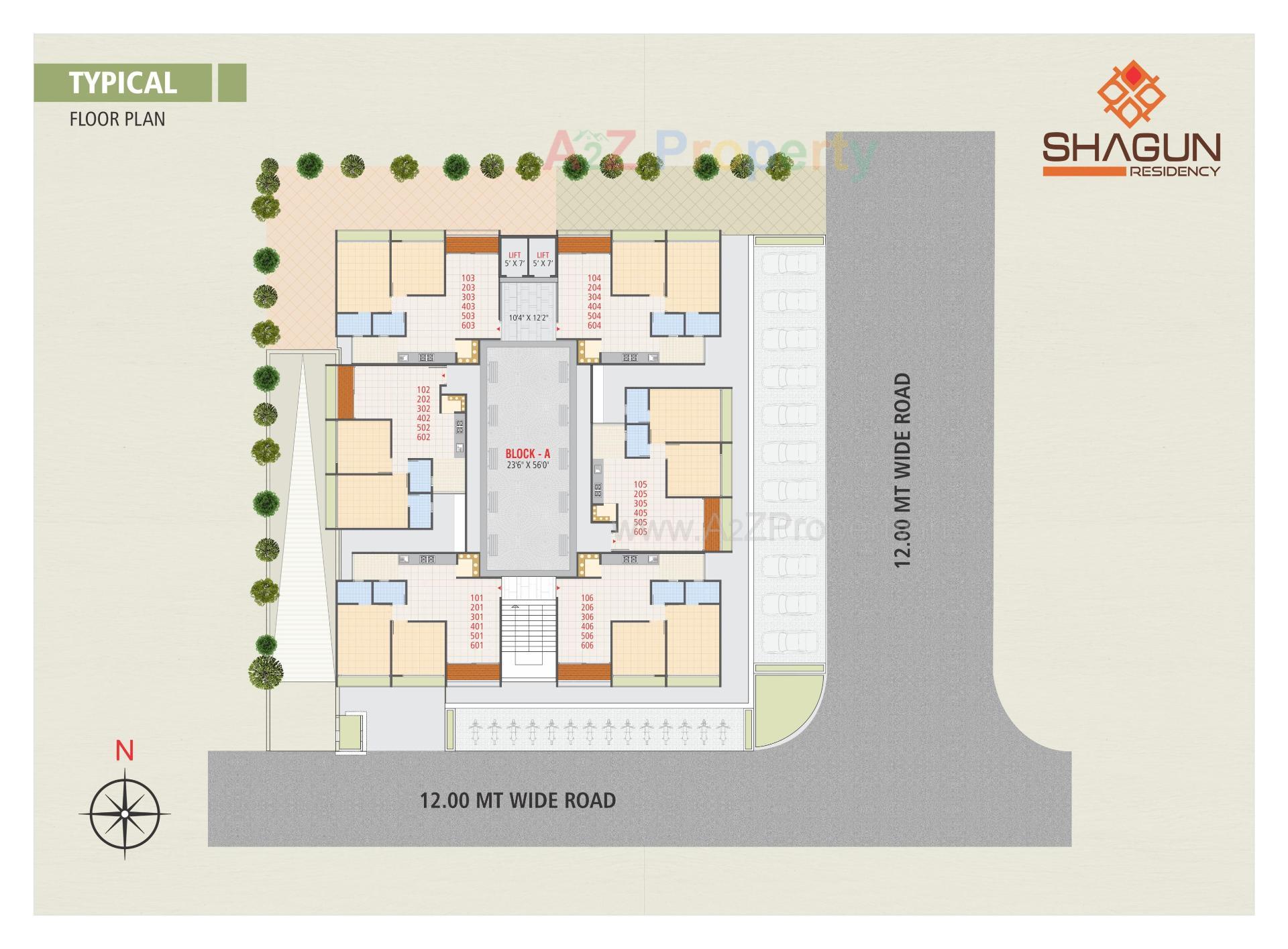 Layout of real estate project Shagun Residency located at Nikol, Ahmedabad, Gujarat