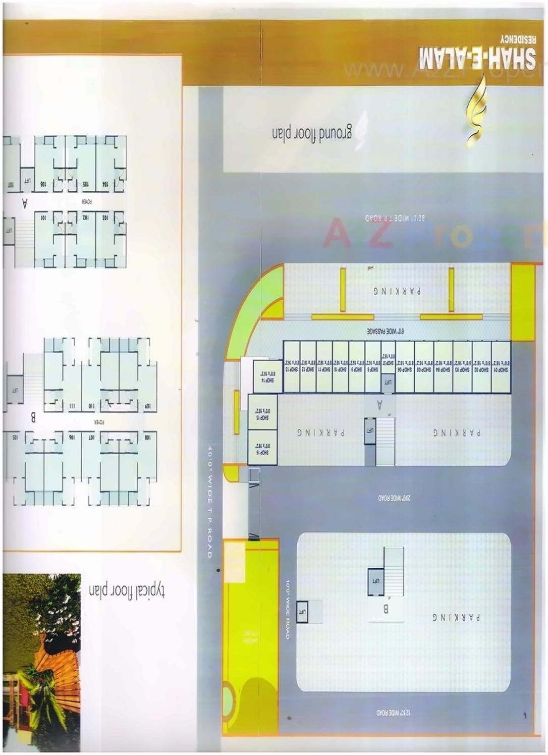 Layout of real estate project Shah E Alam Residency located at Ramol, Ahmedabad, Gujarat