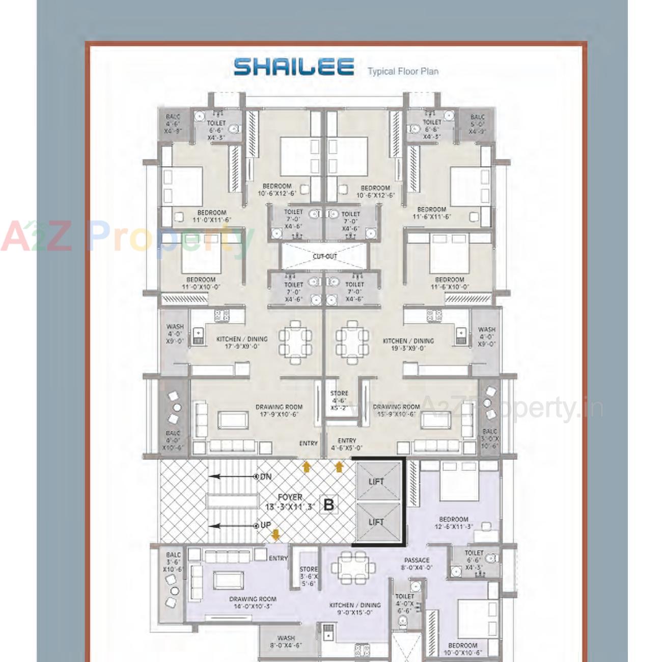Layout of real estate project Shailee Appartment located at Vasana, Ahmedabad, Gujarat