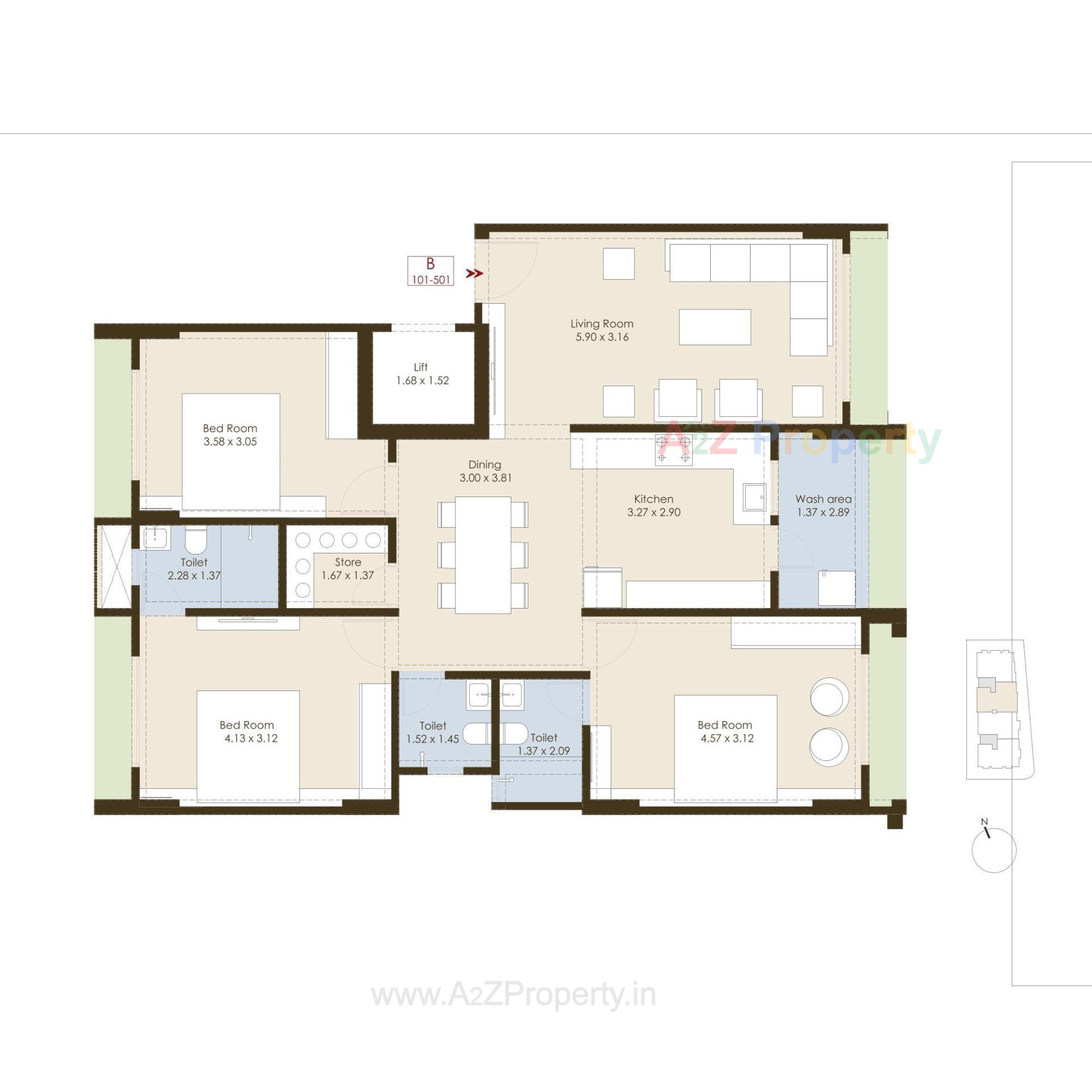 Layout of real estate project Shailja Apartment located at Wadaj, Ahmedabad, Gujarat