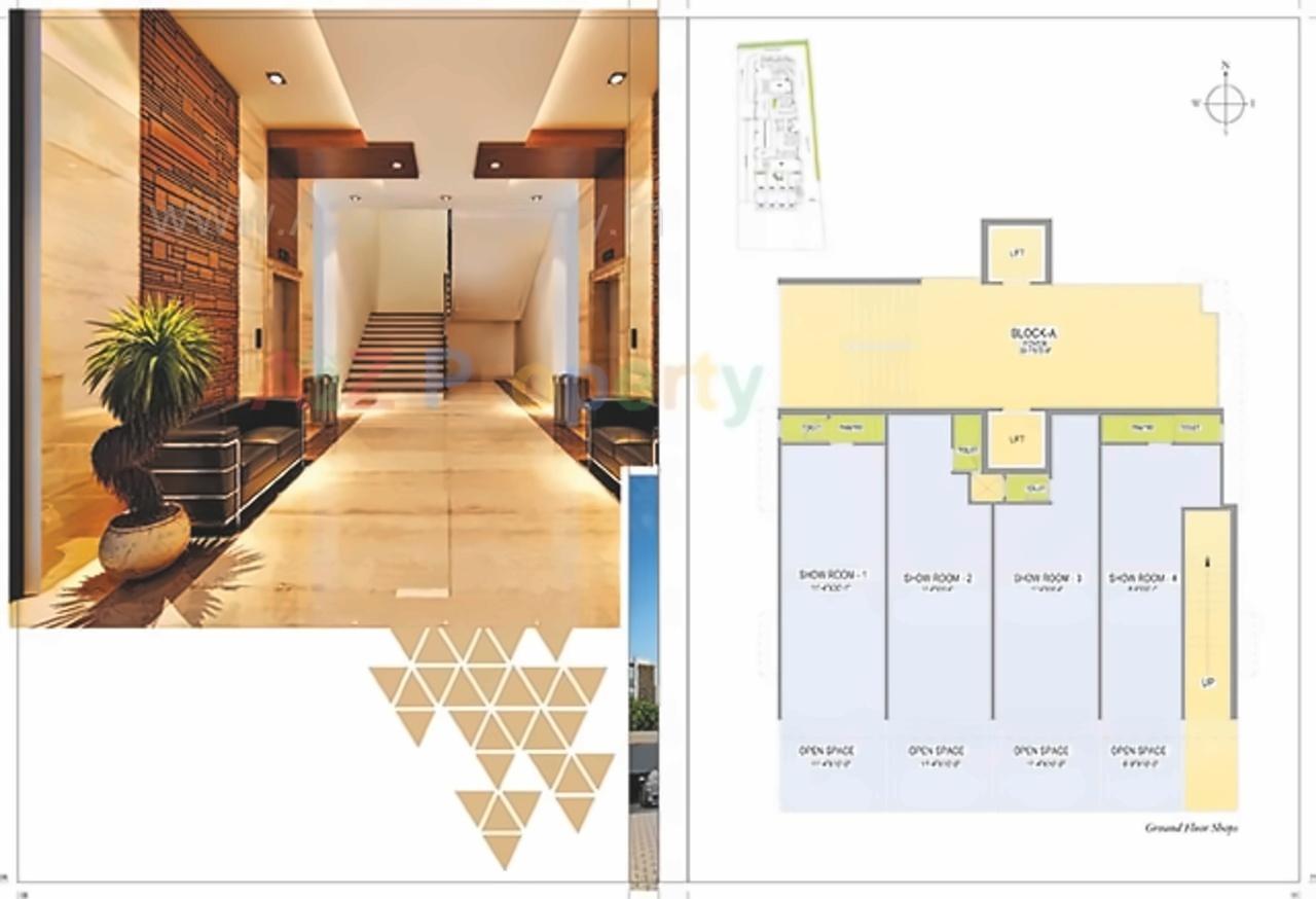 Layout of real estate project Shakti 140 located at Thaltej, Ahmedabad, Gujarat