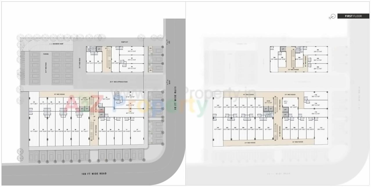 Layout of real estate project Shakti Etc(extol Trade Center) located at Gota, Ahmedabad, Gujarat