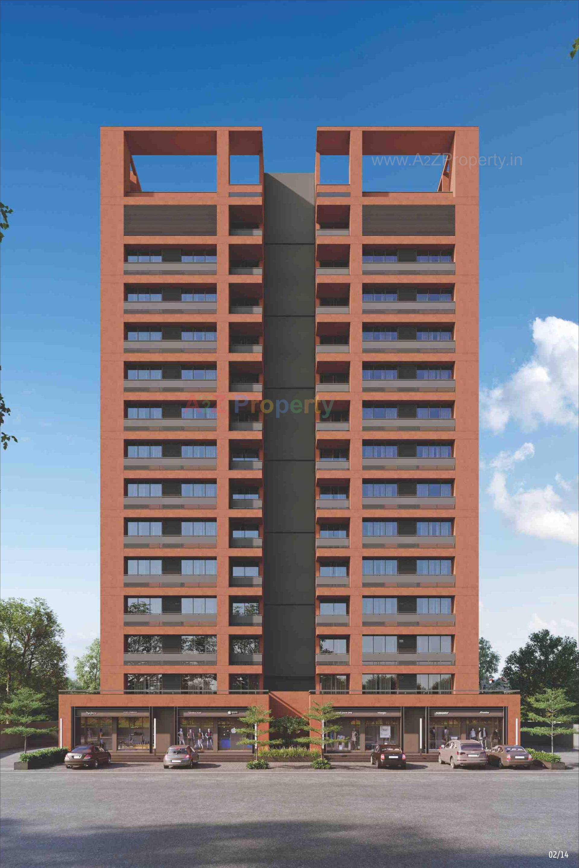 3D Elevation of real estate project Shakti Exalt located at Bopal, Ahmedabad, Gujarat