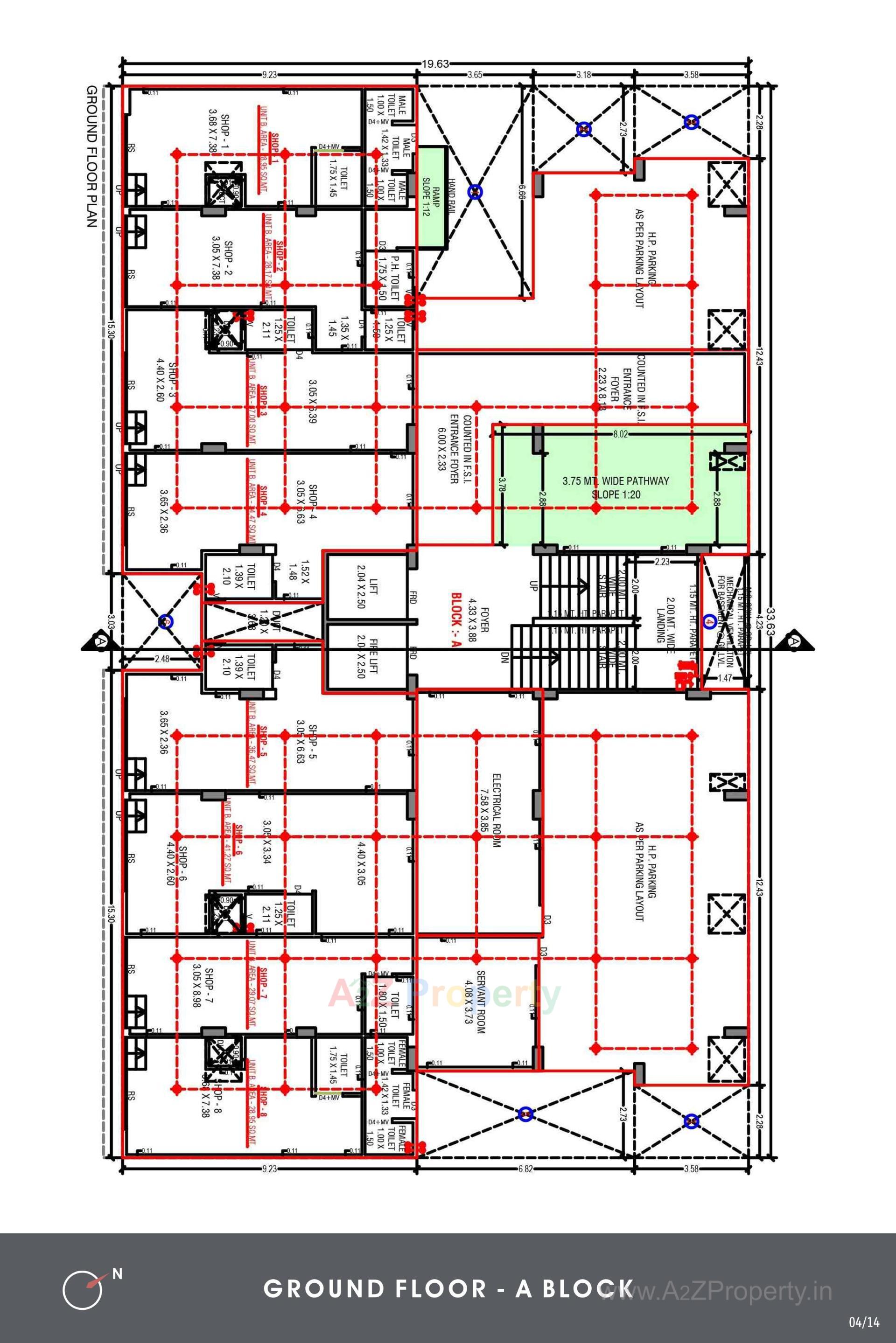 Layout of real estate project Shakti Exalt located at Bopal, Ahmedabad, Gujarat