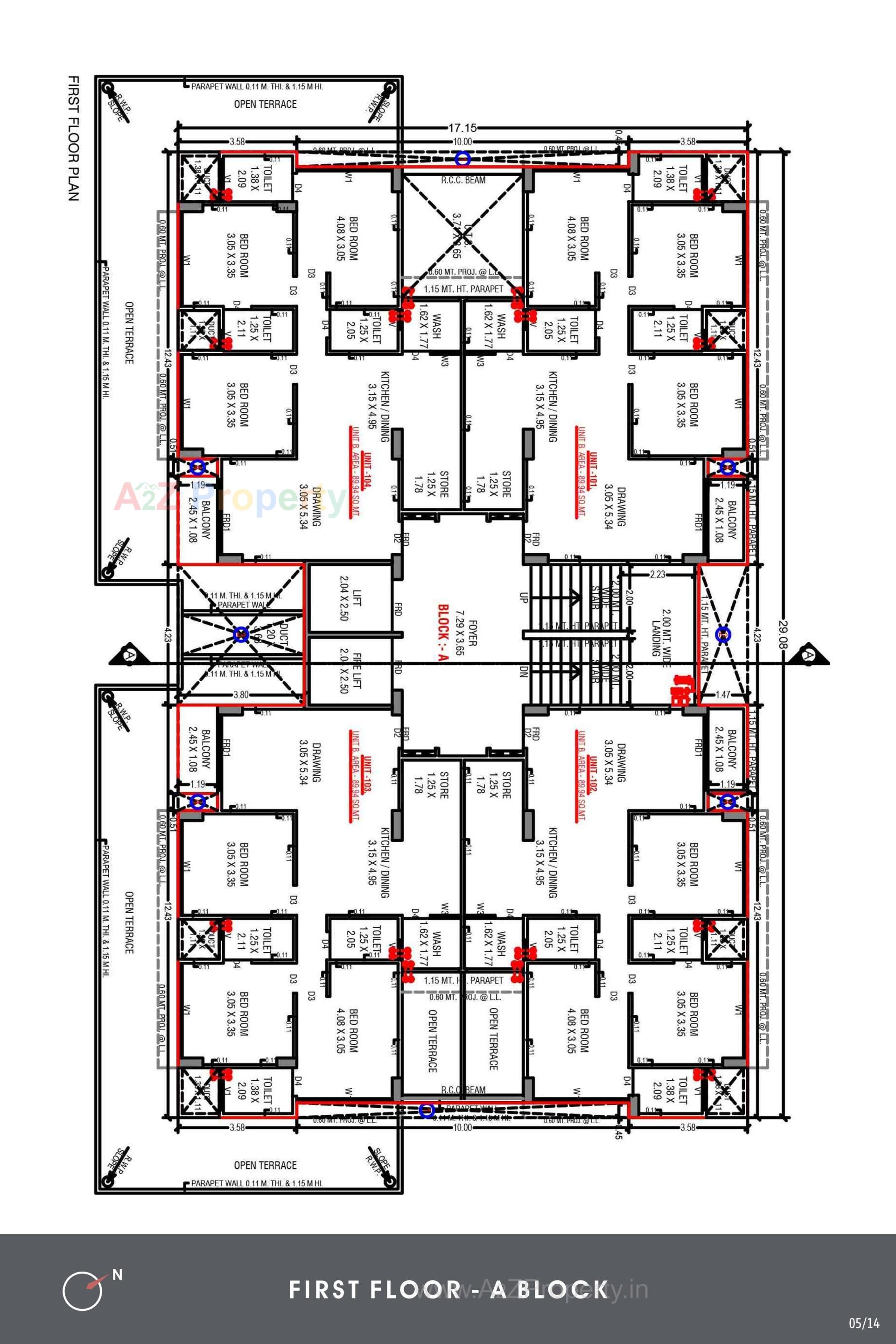 Layout of real estate project Shakti Exalt located at Bopal, Ahmedabad, Gujarat