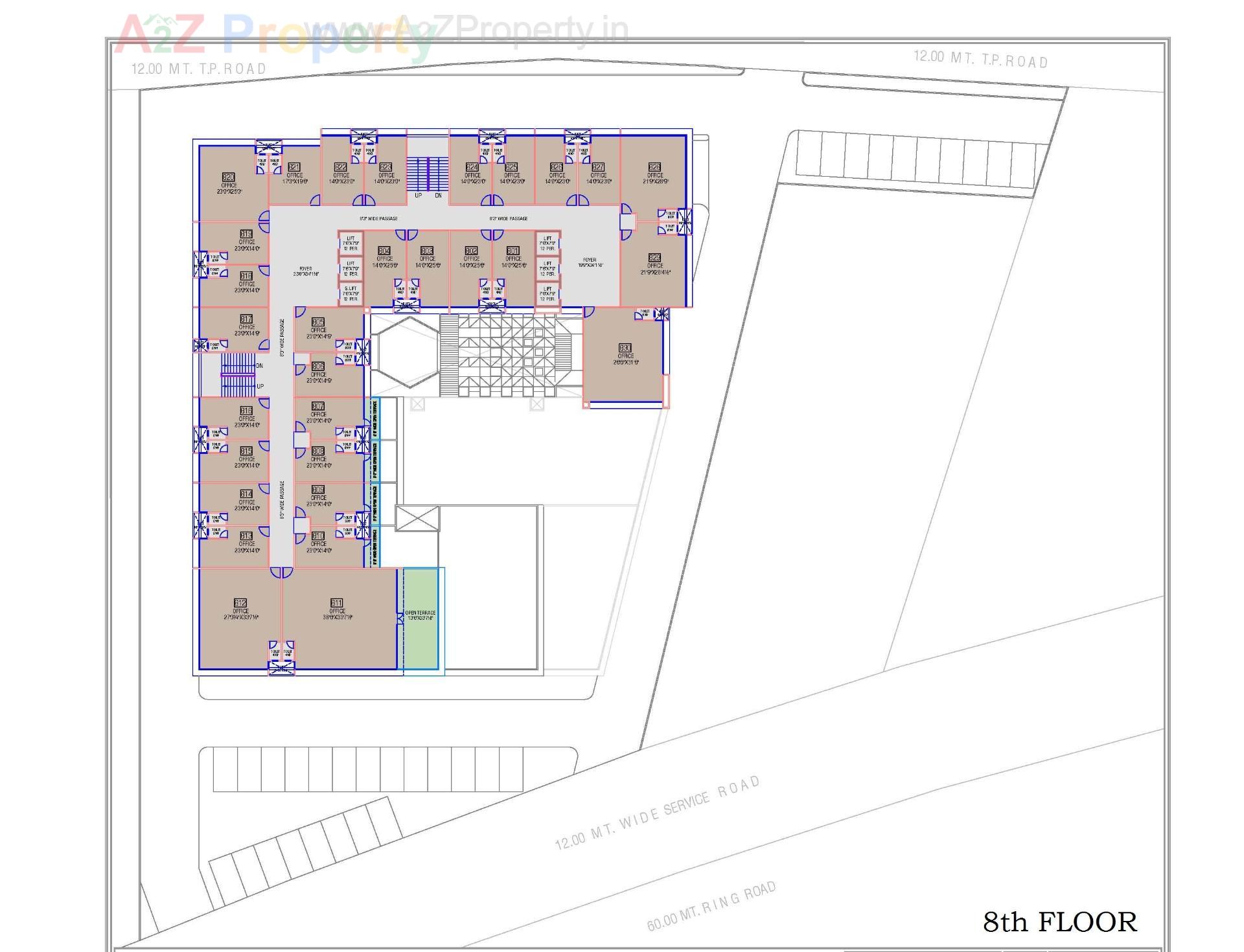 Layout of real estate project Shaligram Arcade located at Ahmedabad, Ahmedabad, Gujarat