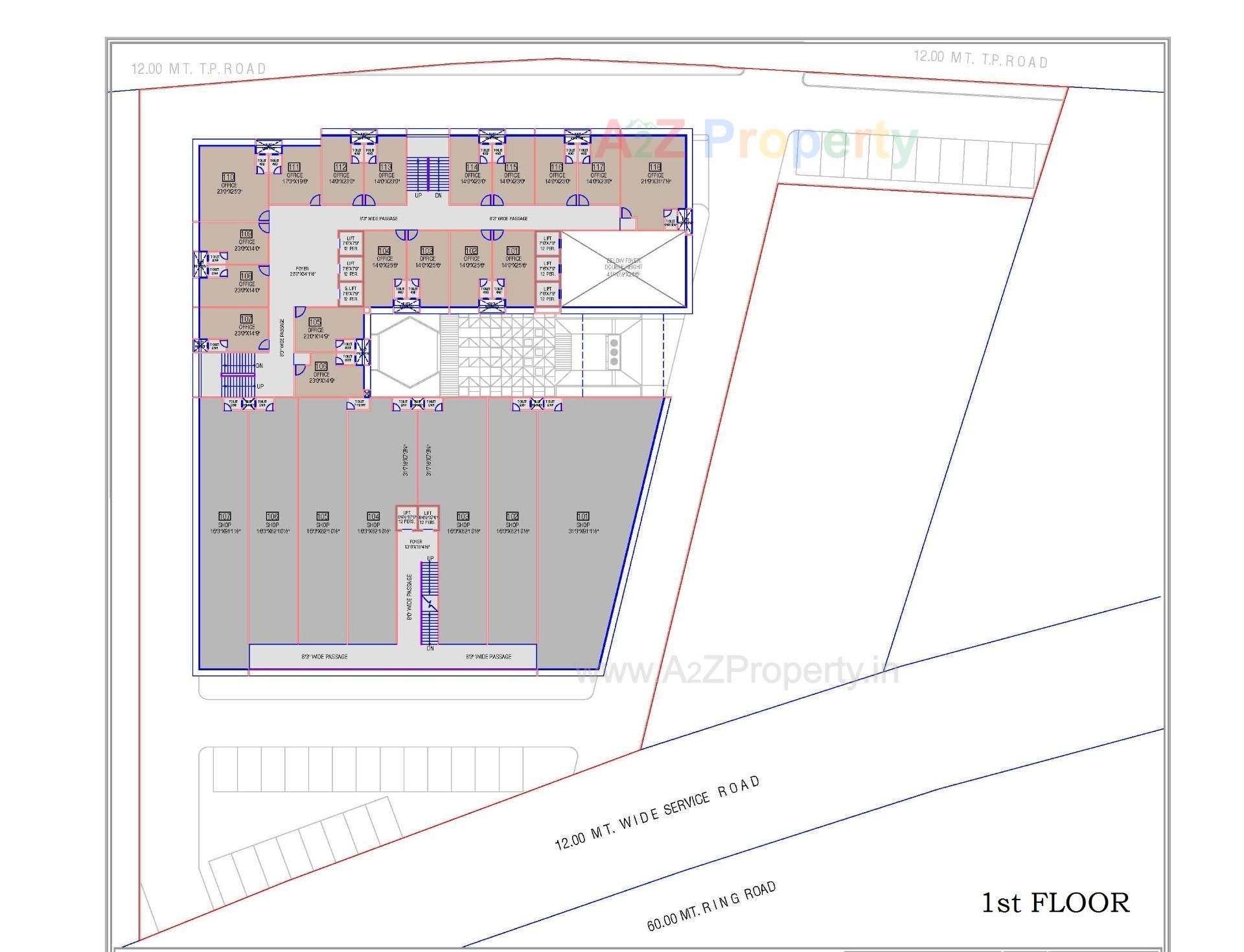 Layout of real estate project Shaligram Arcade located at Ahmedabad, Ahmedabad, Gujarat