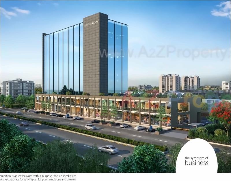 3D Elevation of real estate project Shaligram Corporates located at Makarba, Ahmedabad, Gujarat
