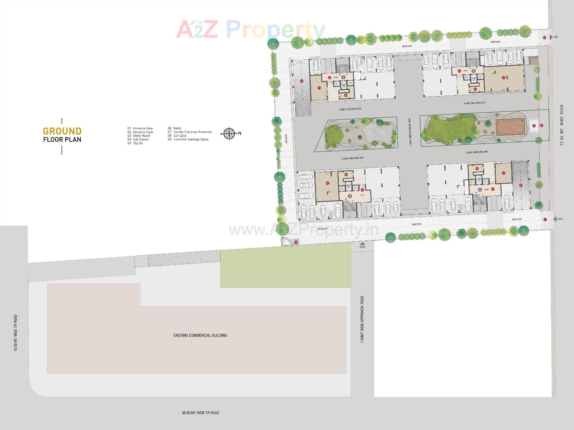 Layout of real estate project Shaligram Luxuria located at Ambli, Ahmedabad, Gujarat