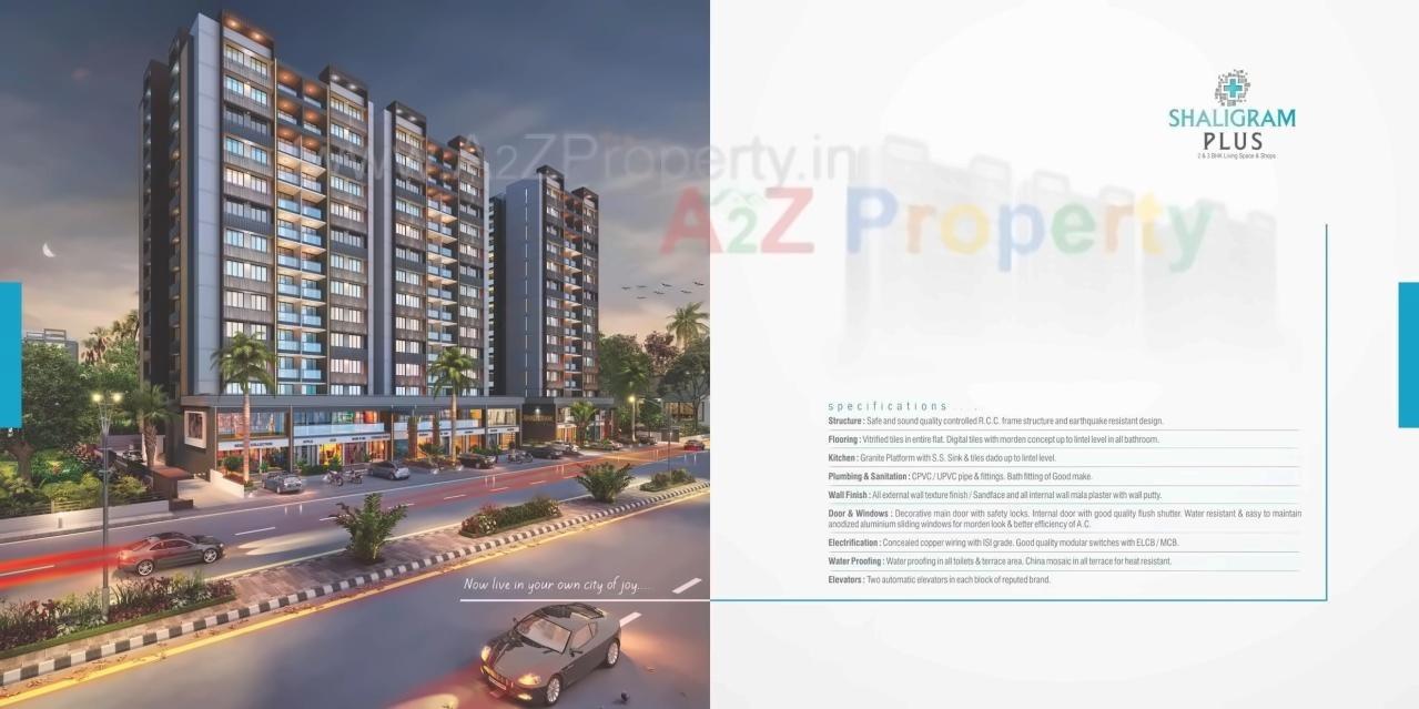 3D Elevation of real estate project Shaligram Plus located at Chandlodiya, Ahmedabad, Gujarat