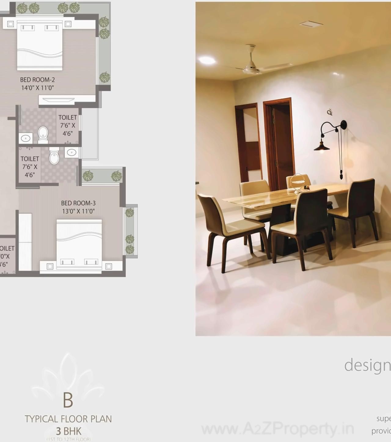 Layout of real estate project Shaligram Plush located at Thaltej, Ahmedabad, Gujarat
