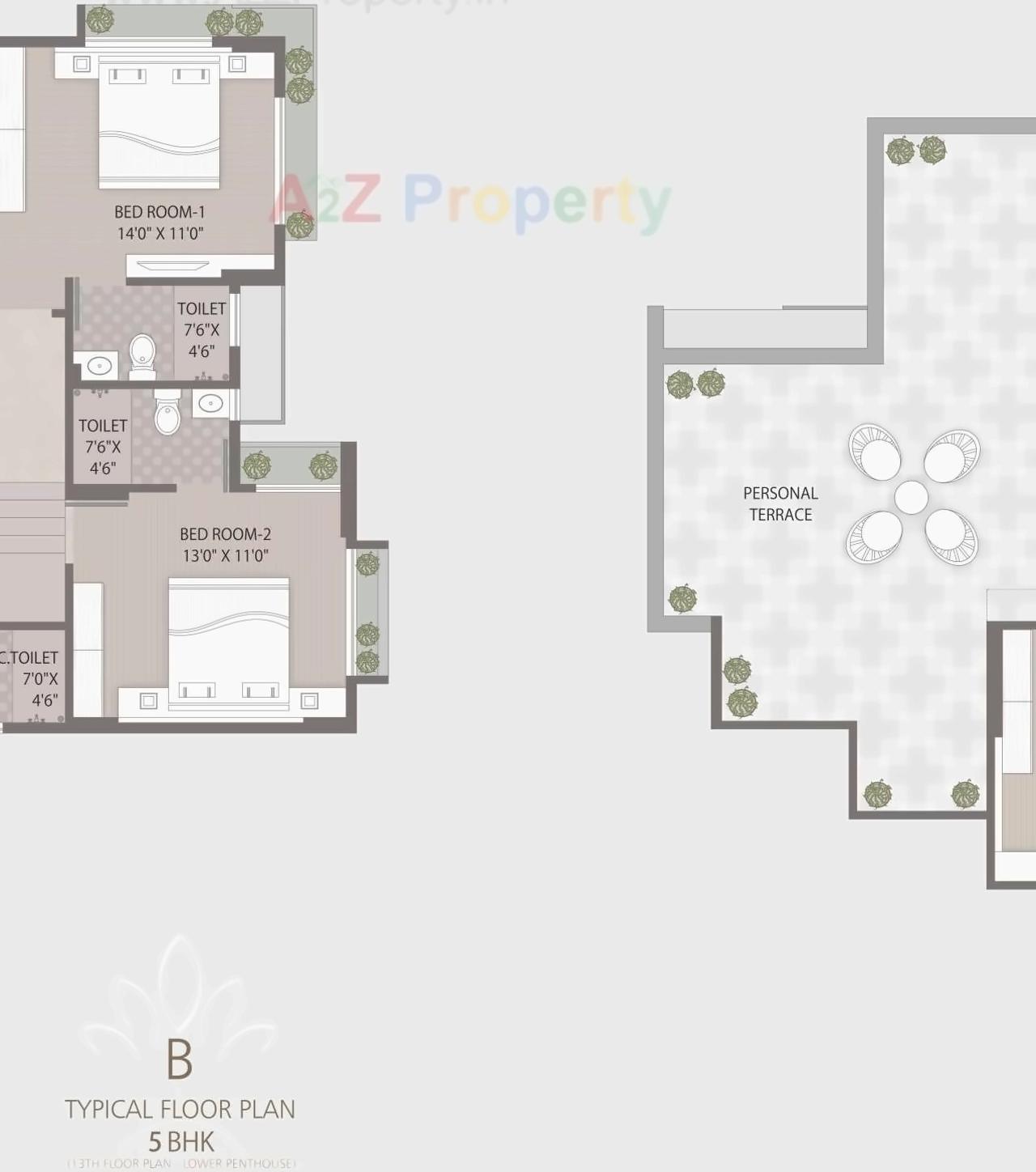 Layout of real estate project Shaligram Plush located at Thaltej, Ahmedabad, Gujarat