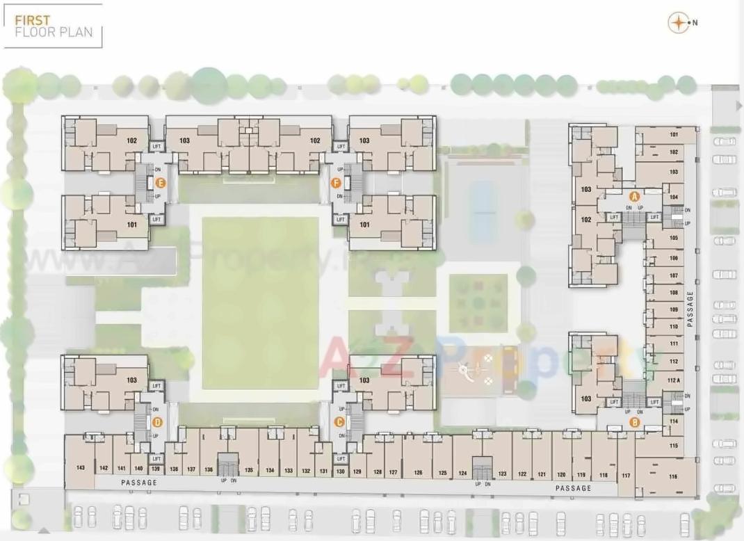 Layout of real estate project Shaligram Square located at Gota, Ahmedabad, Gujarat