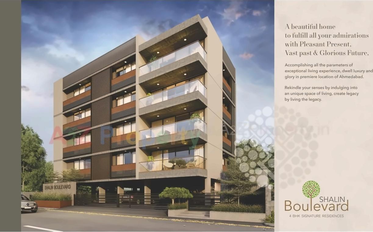 3D Elevation of real estate project Shalin Boulevard located at Shekha, Ahmedabad, Gujarat