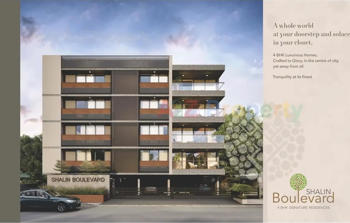 3D Elevation of real estate project Shalin Boulevard located at Shekha, Ahmedabad, Gujarat