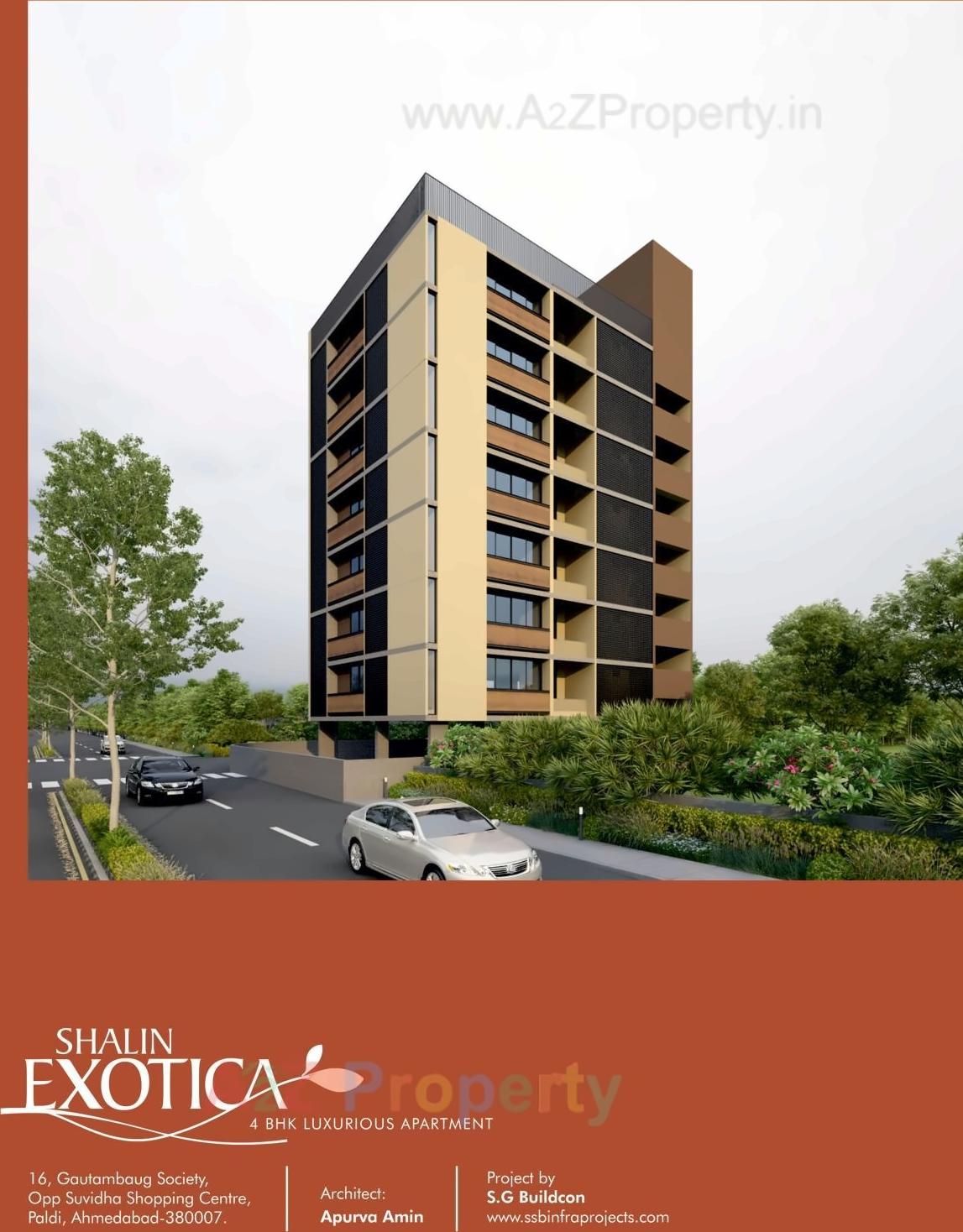 3D Elevation of real estate project Shalin Exotica located at Paldi, Ahmedabad, Gujarat