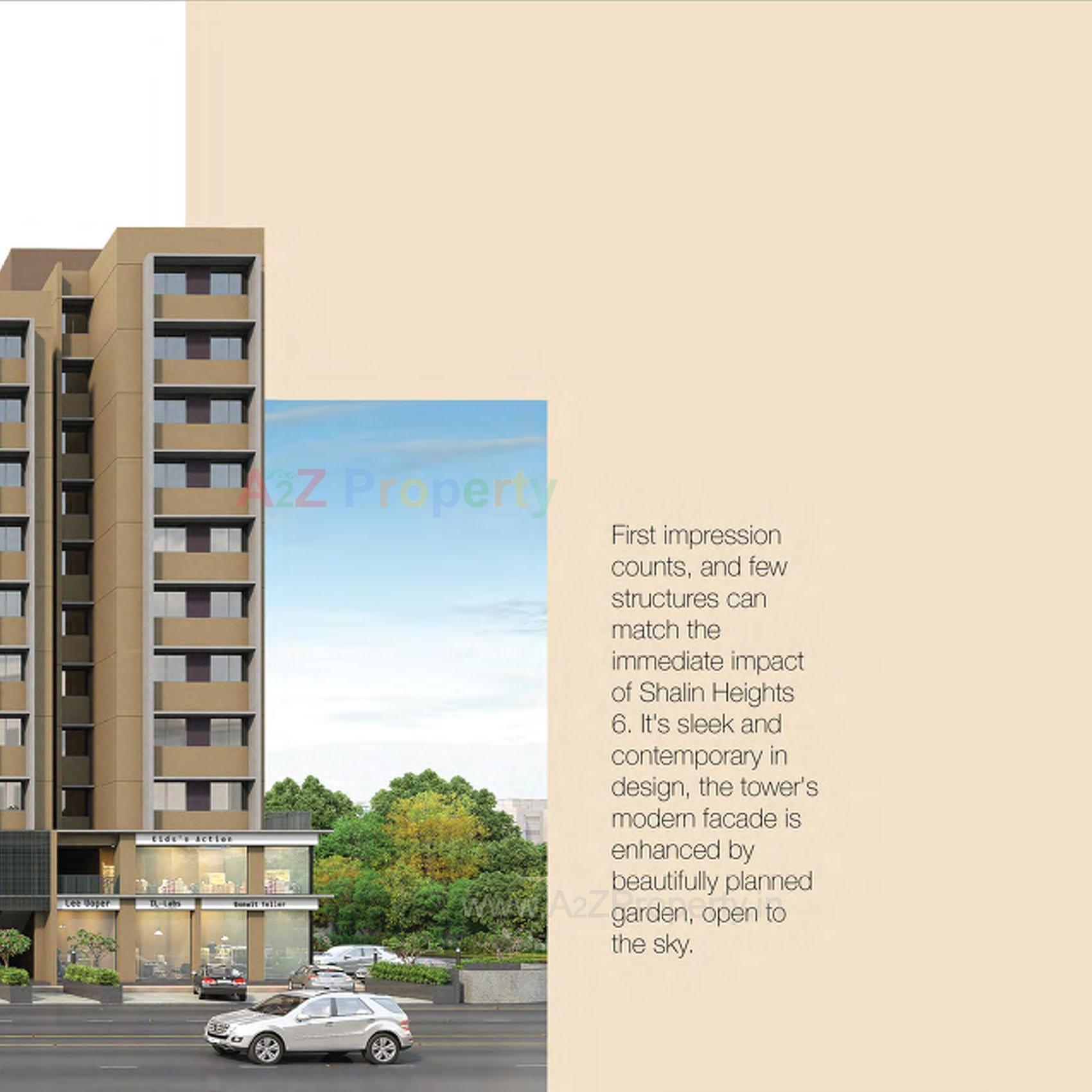 3D Elevation of real estate project Shalin Heights located at Vinzol, Ahmedabad, Gujarat