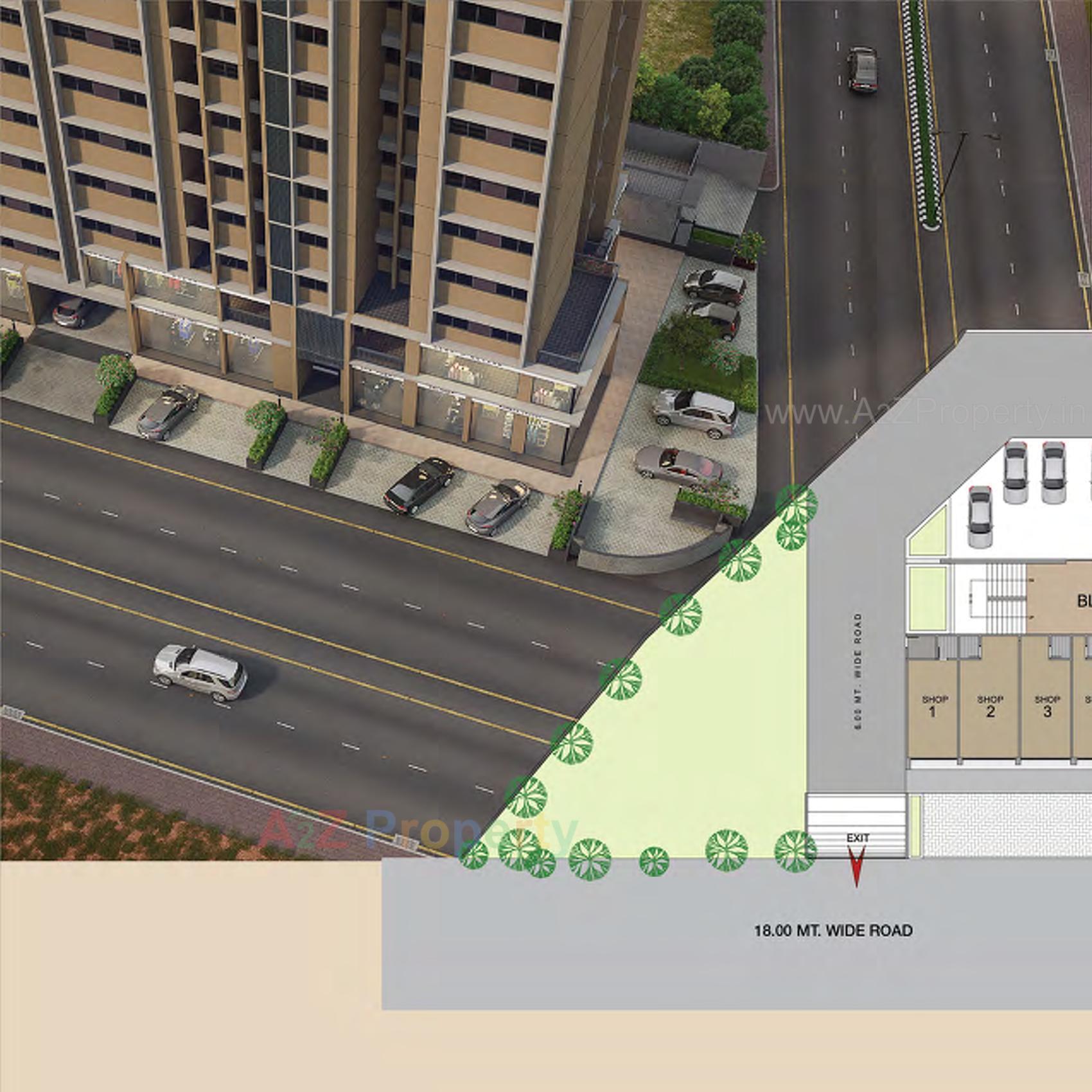 3D Elevation of real estate project Shalin Heights located at Vinzol, Ahmedabad, Gujarat