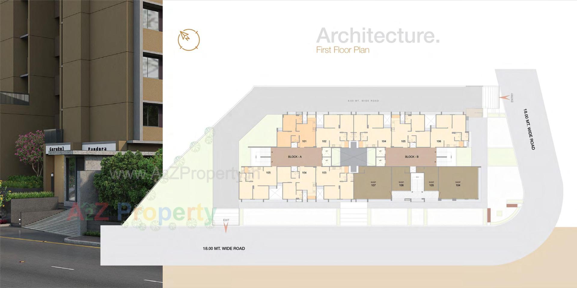 Layout of real estate project Shalin Heights located at Vinzol, Ahmedabad, Gujarat
