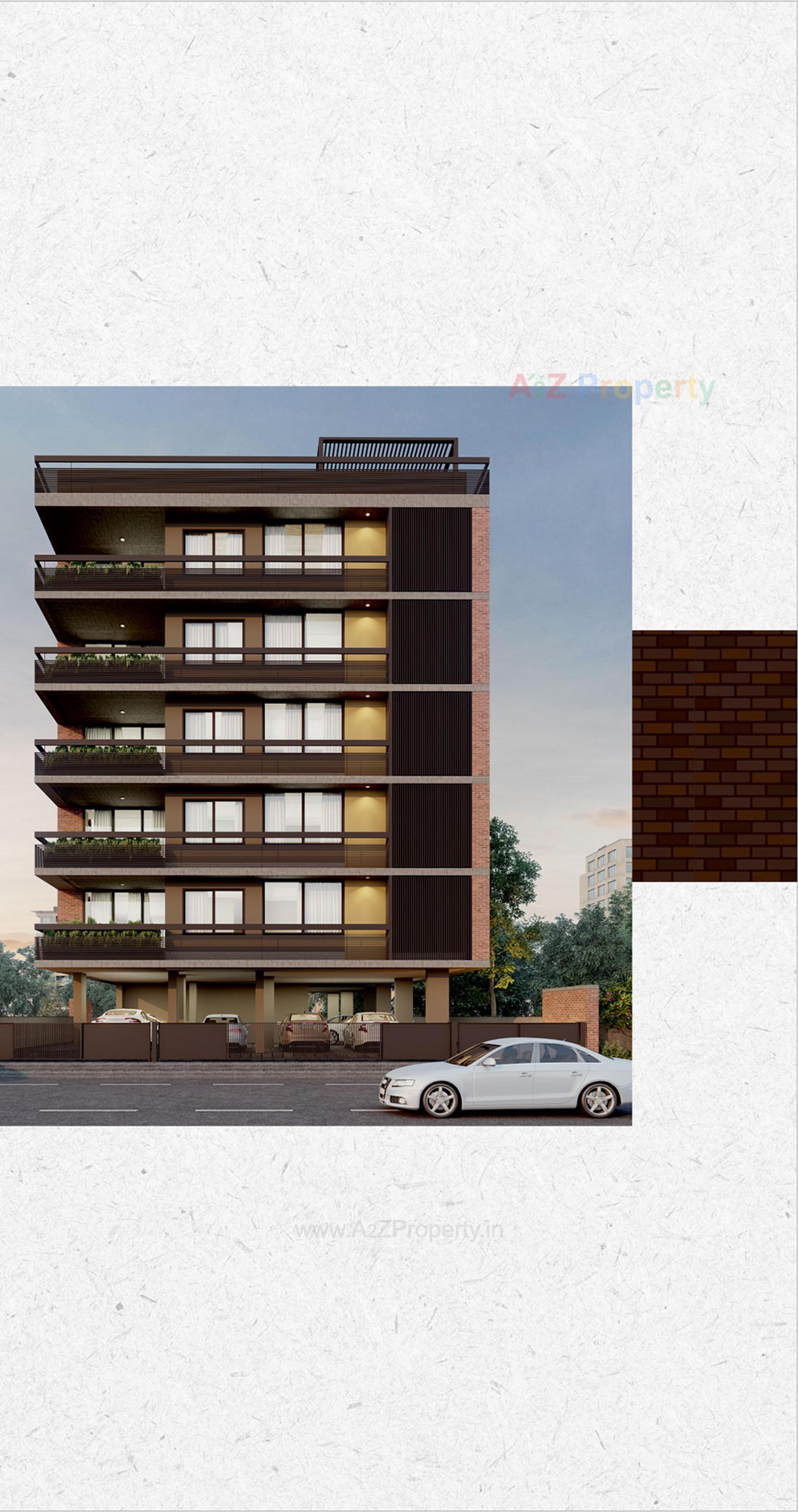 3D Elevation of real estate project Shalin Legacy located at Paldi, Ahmedabad, Gujarat