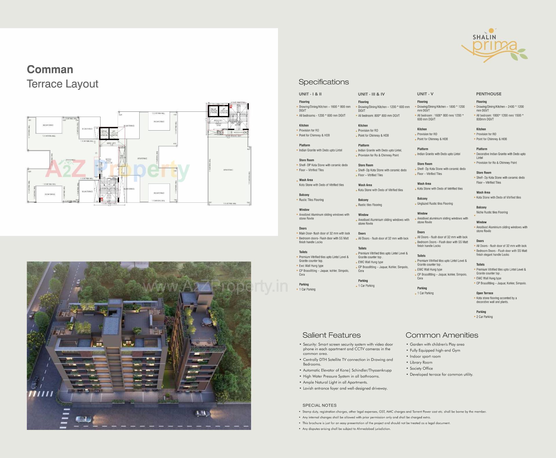 Layout of real estate project Shalin Prima located at Paldi, Ahmedabad, Gujarat